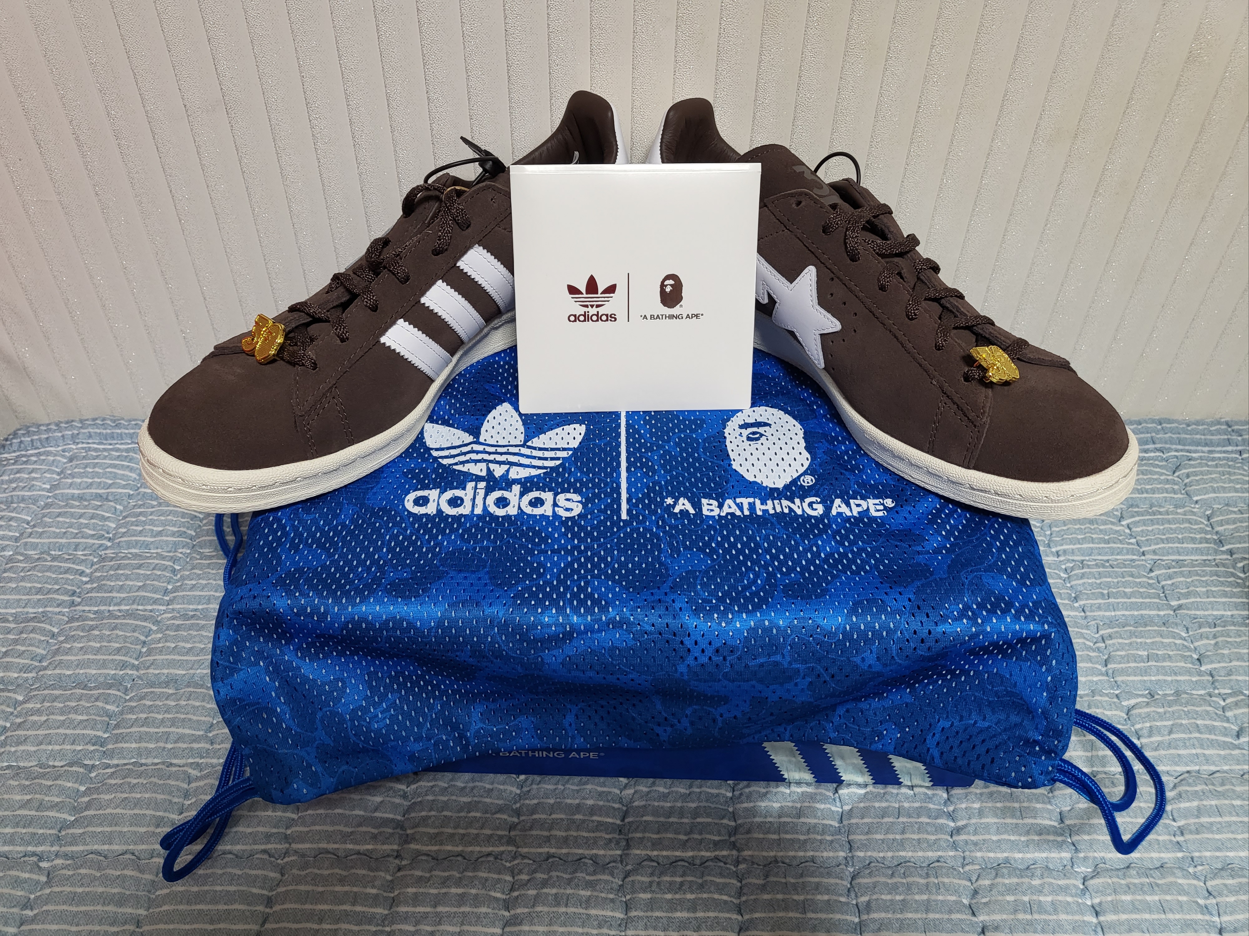 Adidas x BAPE Campus 80s Brown 착용 스타일