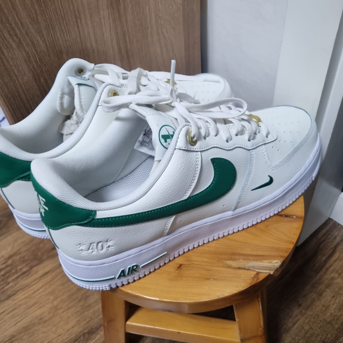 Nike Air Force 1 '07 LV8 40th Anniversary Join Forces Sail Malachite 착용 스타일