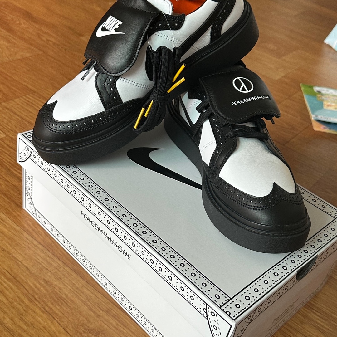 Nike x Peaceminusone Kwondo1 Black and White 착용 스타일