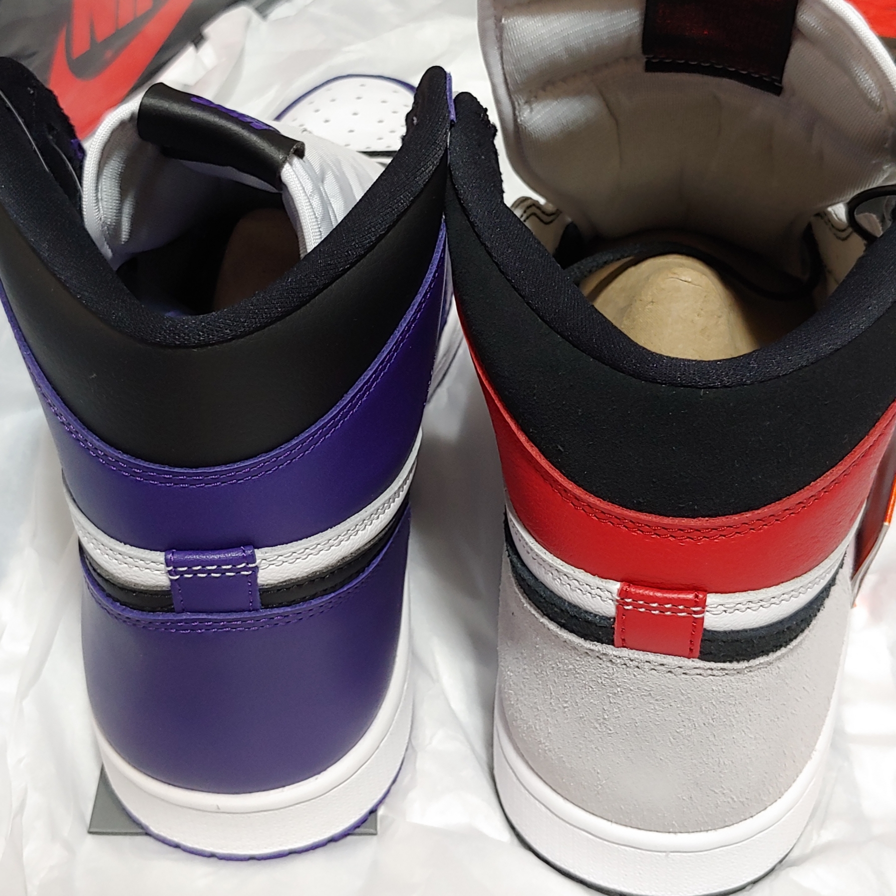Jordan 1 Retro High OG Court Purple 2020, Jordan 1 Retro High OG Light Smoke Grey 착용 스타일 - 2
