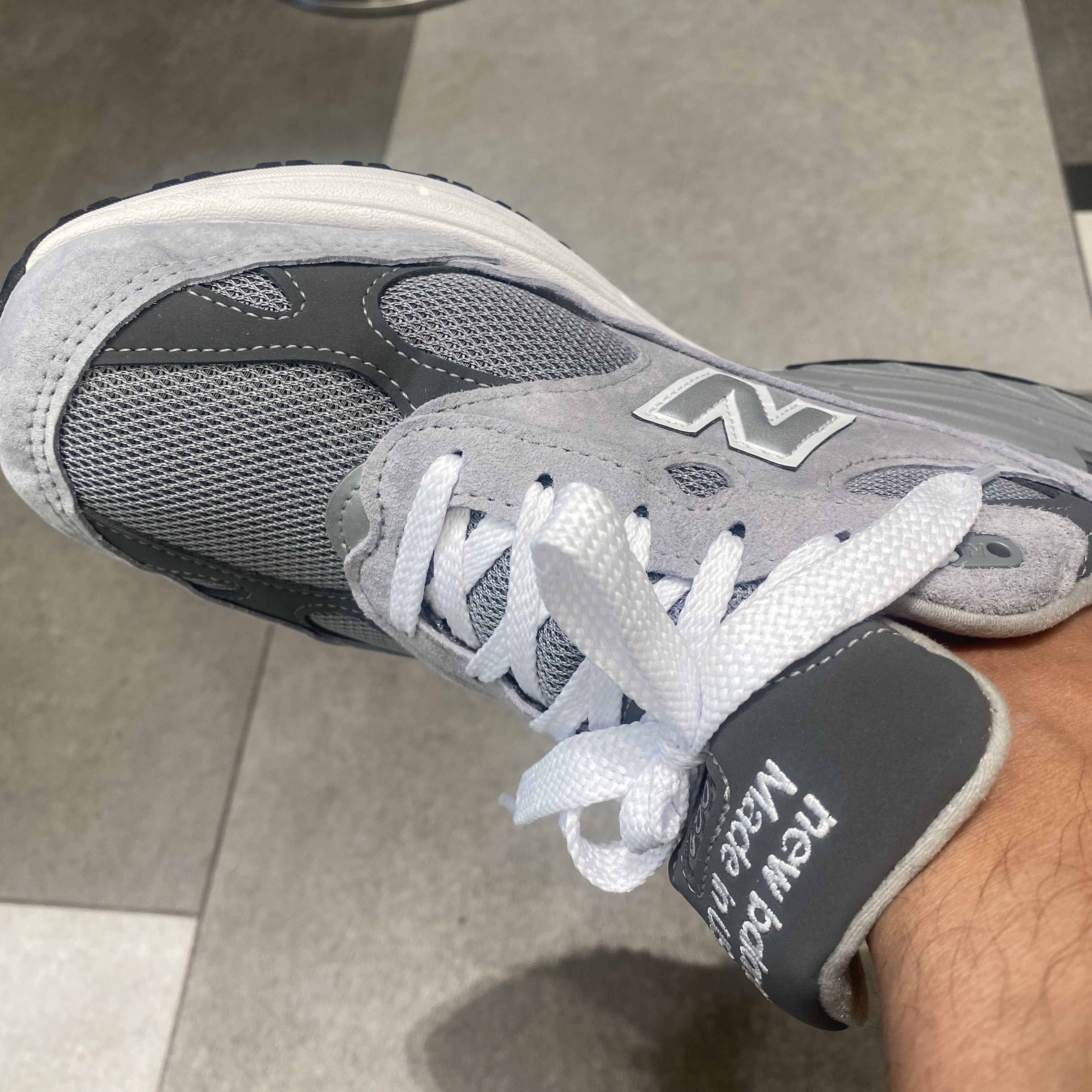 New Balance 993 Made in USA Grey - D Standard 착용 스타일 - 2