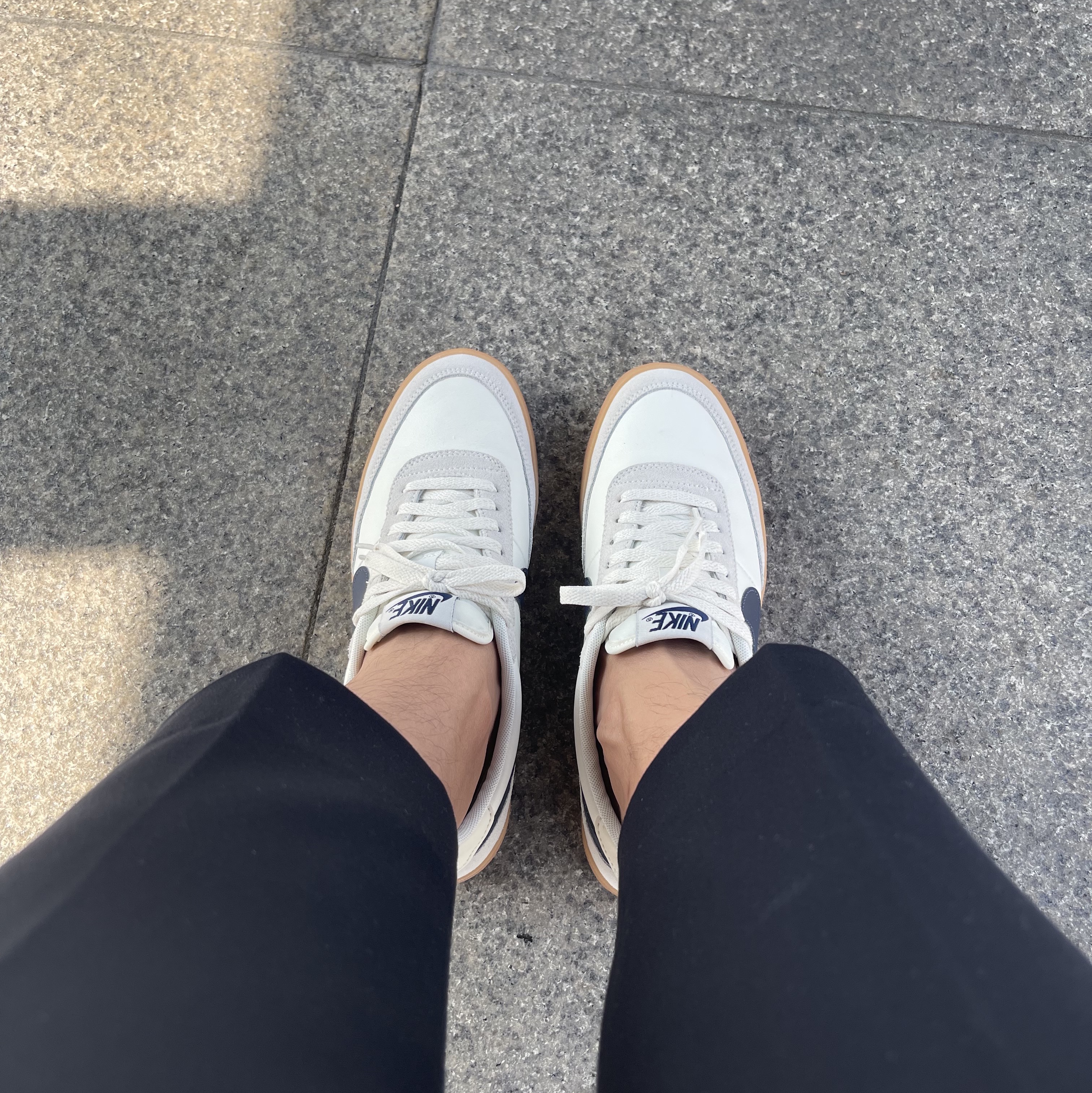 Nike x J.Crew Killshot 2 Sail Midnight Navy 착용 스타일