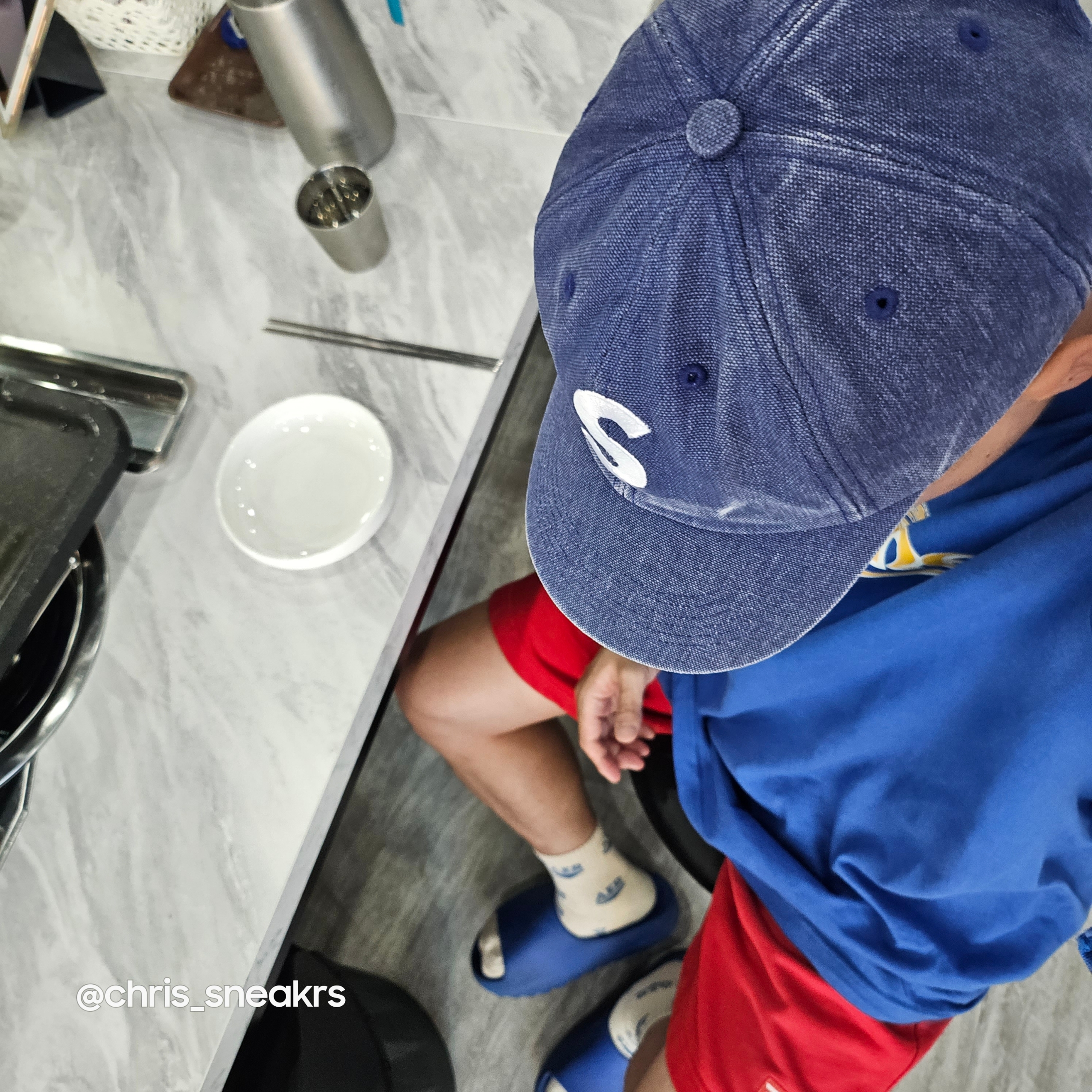 Supreme Pigment Canvas S Logo 6-Panel Navy - 23SS, Supreme Crown T-Shirt Royal - 23SS 착용 스타일 - 2
