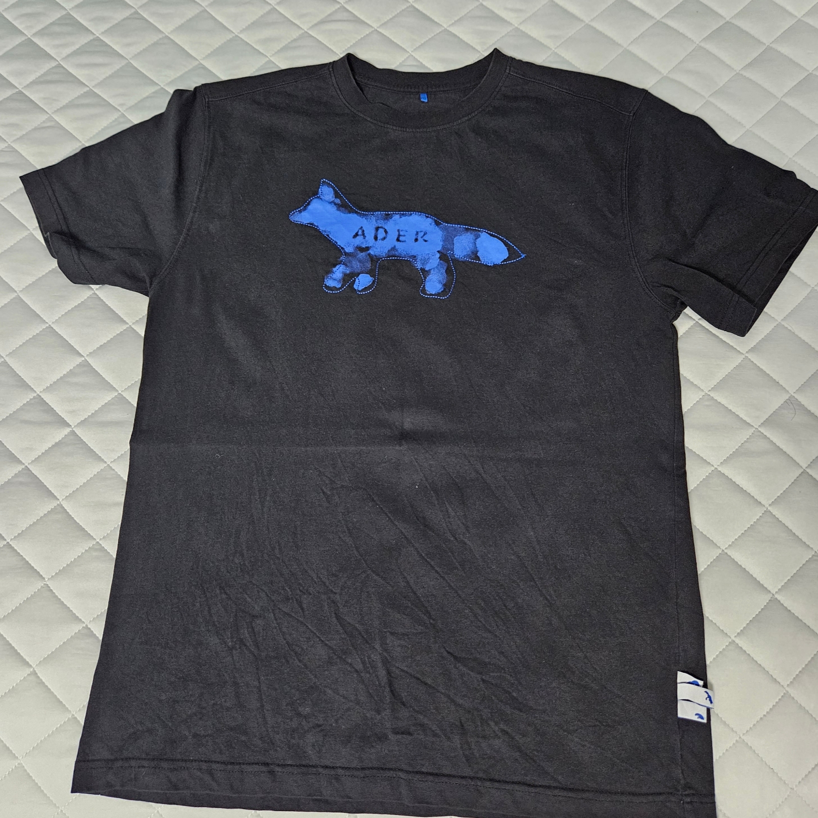 Maison Kitsune x Ader Error Fog Fox T-Shirt Black 착용 스타일