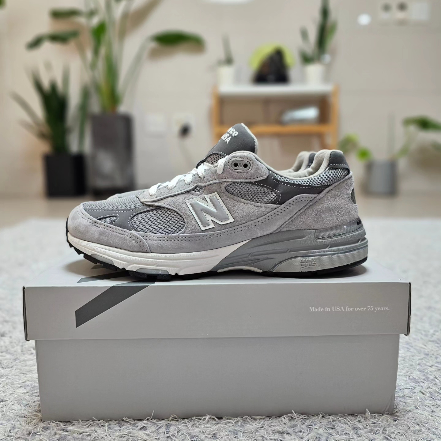 New Balance 993 Made in USA Grey - D Standard 착용 스타일 - 3