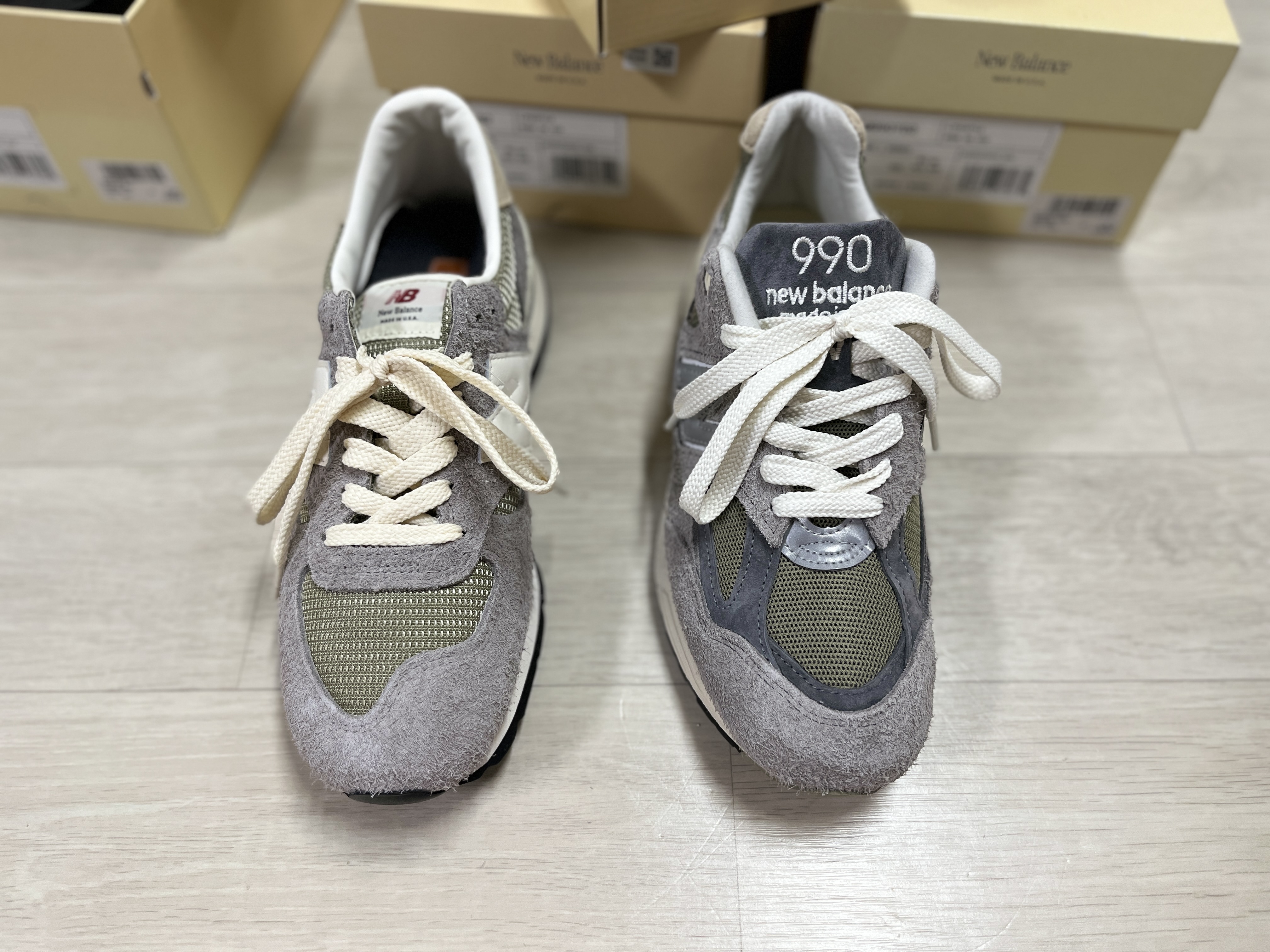 New Balance 990v1 Made in USA Marblehead Incense, New Balance 990v2 Made in USA Marblehead Incense 착용 스타일 - 2