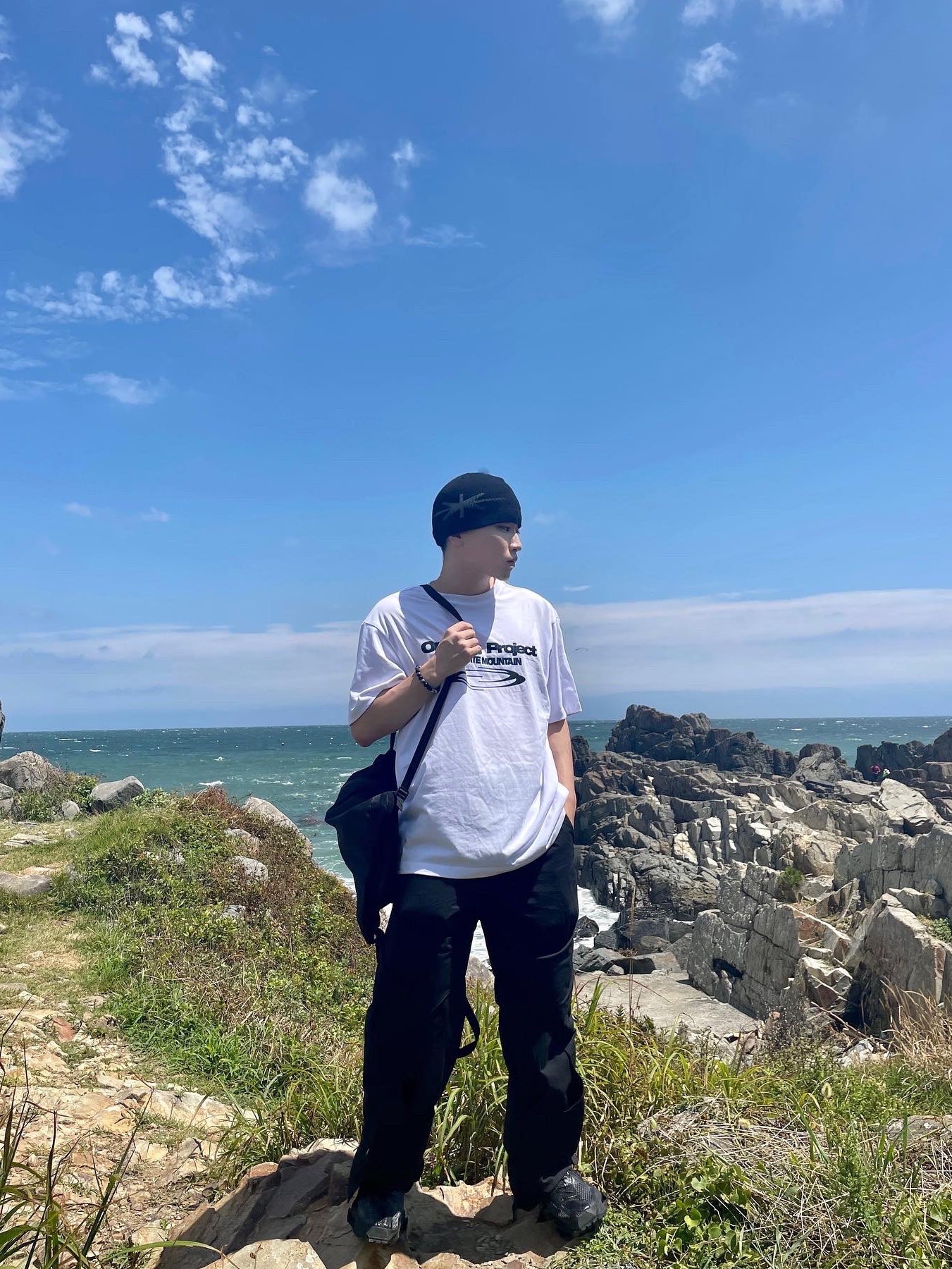 Opening Project Identity T-Shirt White, Nike x Matthew M Williams Zoom 004 Triple Black 착용 스타일 - 1