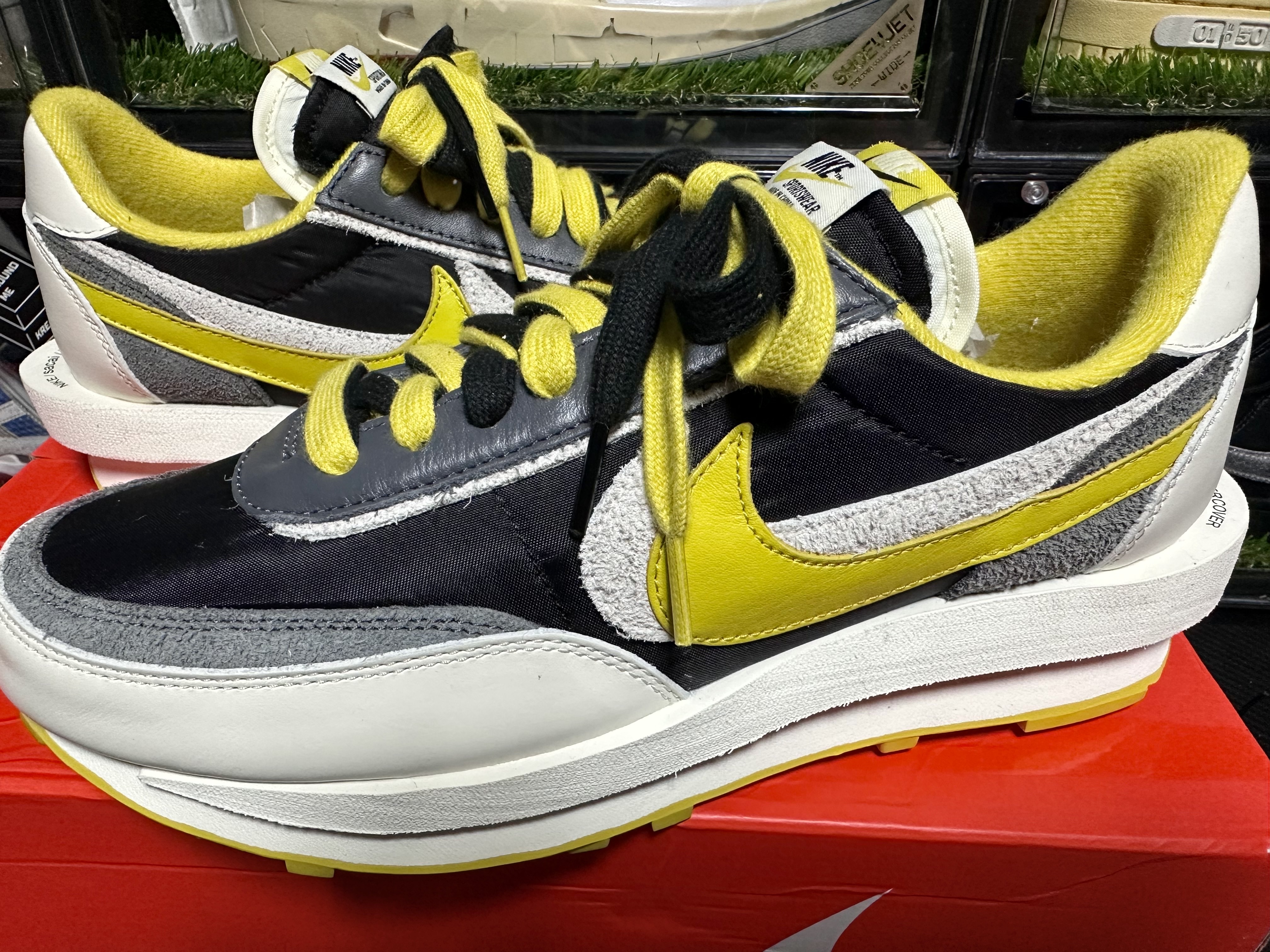 Nike x Sacai x Undercover LDWaffle Black Bright Citron 착용 스타일 - 2
