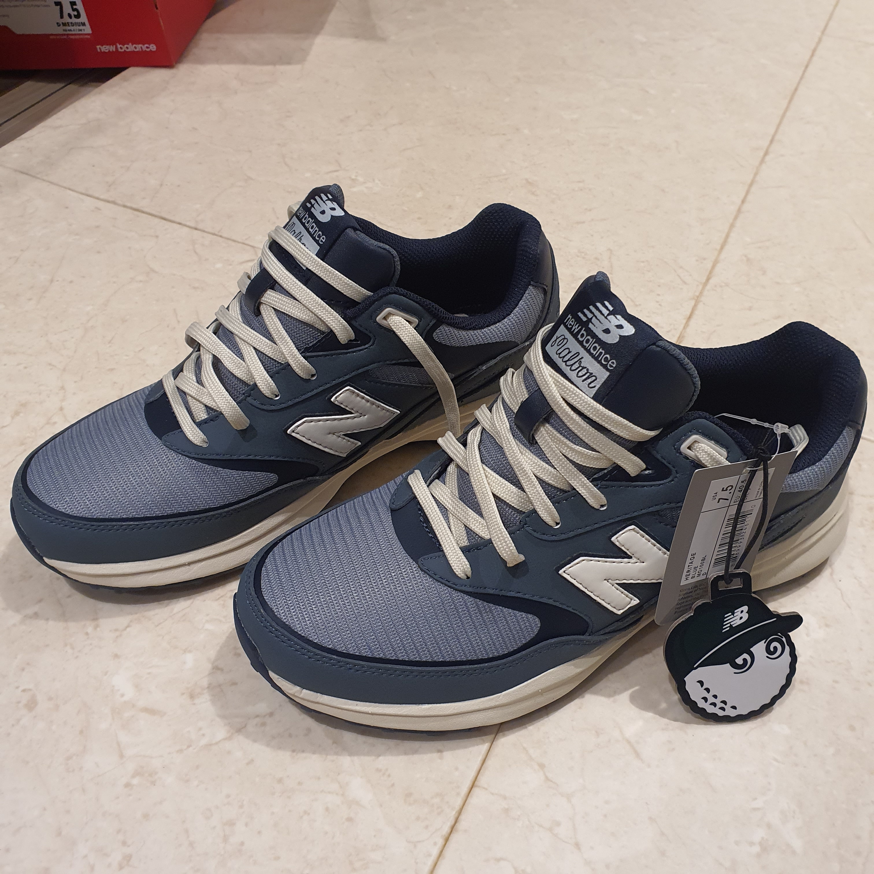 New Balance x Malbon Golf Heritage Blue 착용 스타일 - 1