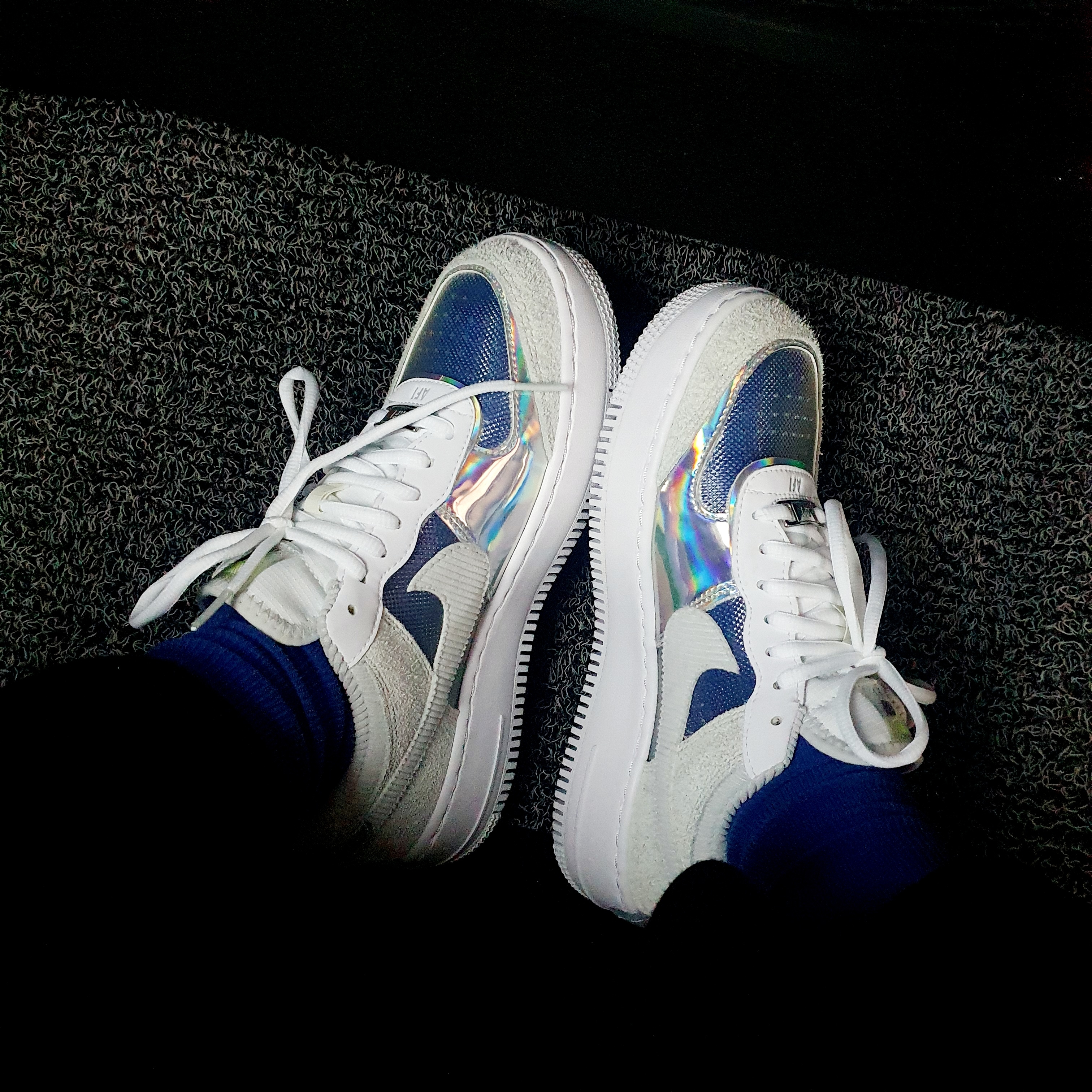 (W) Nike Air Force 1 Shadow Pure Platinum 착용 스타일