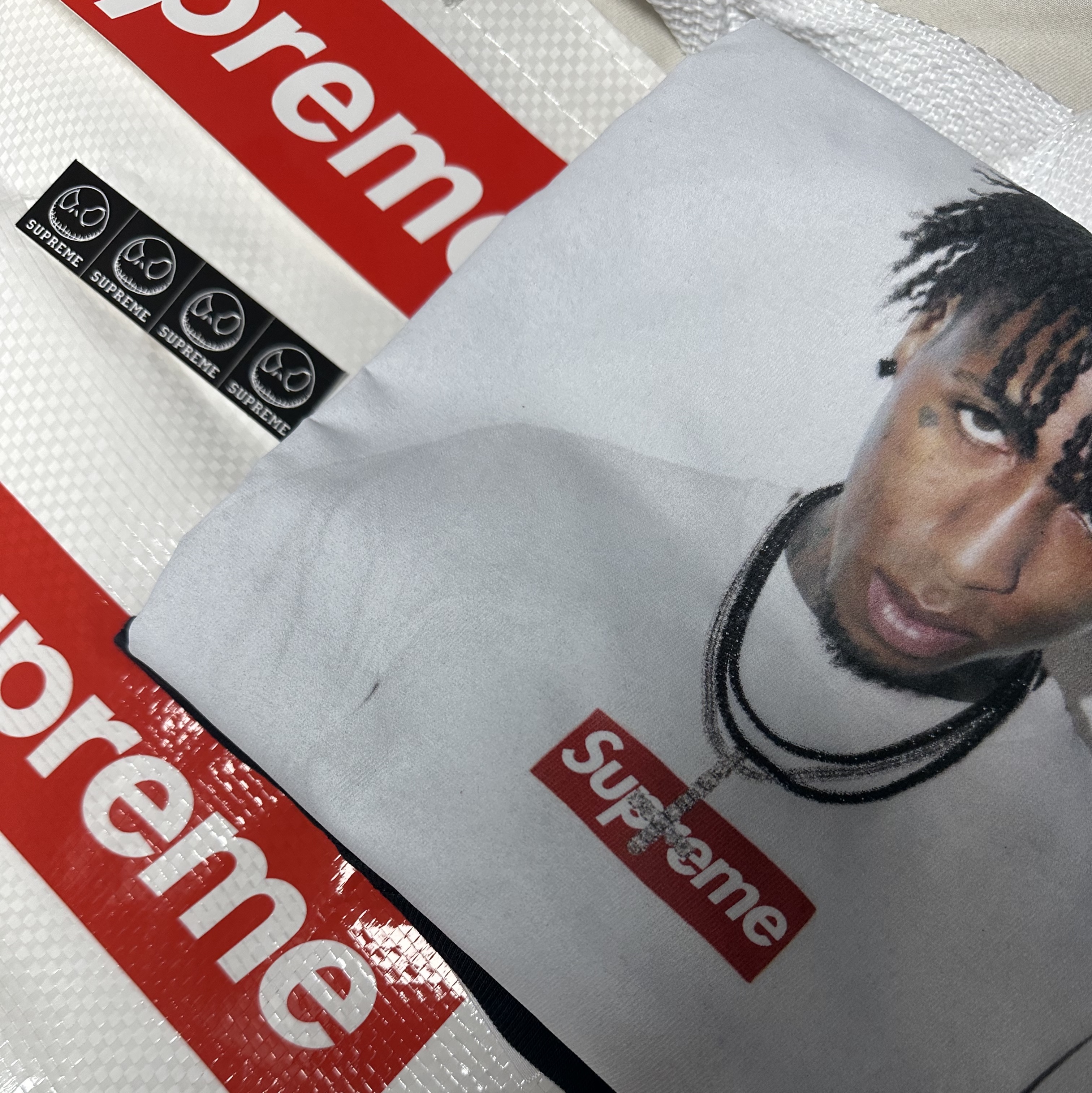 Supreme NBA Youngboy T-Shirt Navy - 23FW 착용 스타일 - 2