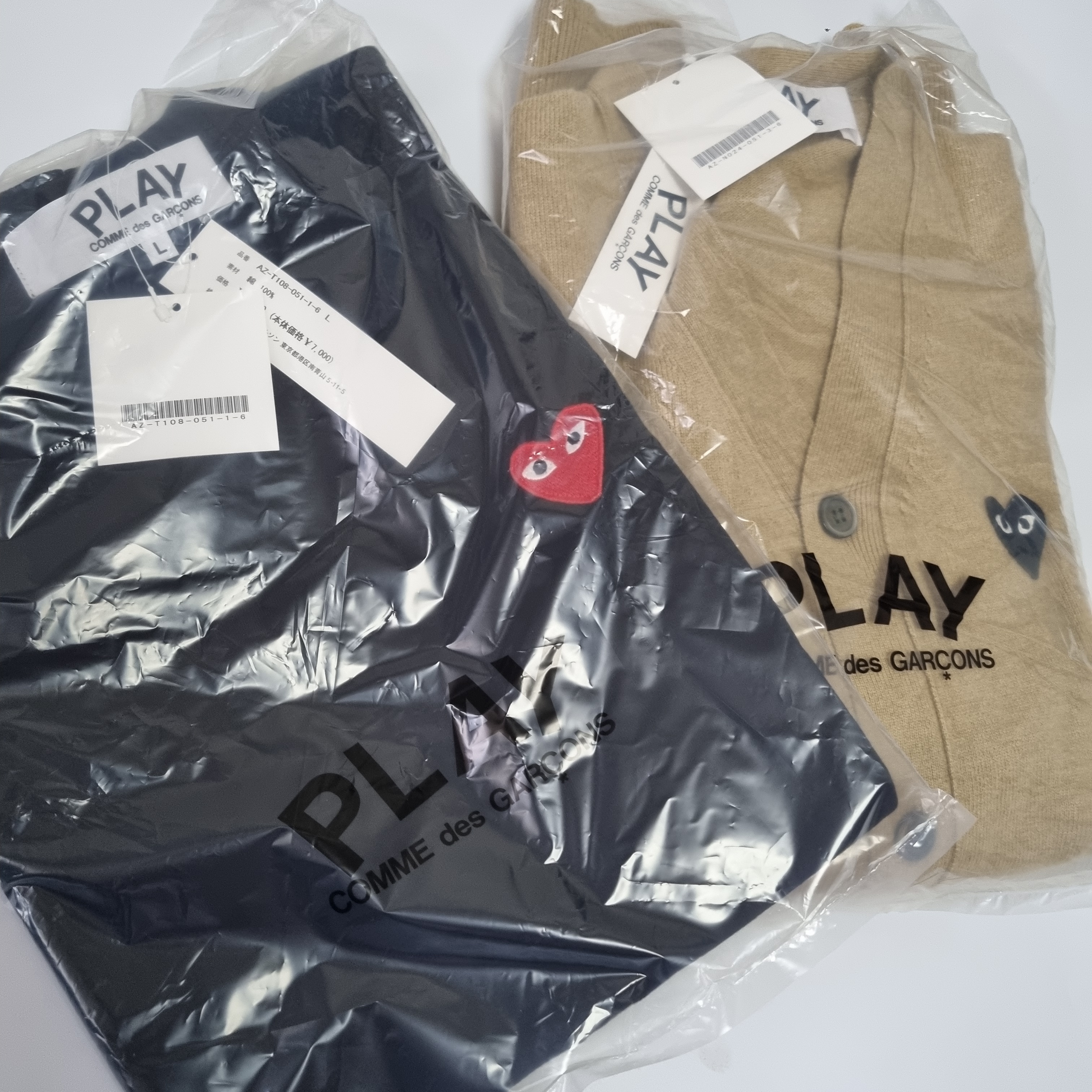 Play Comme des Garcons LS T-Shirt Black 착용 스타일