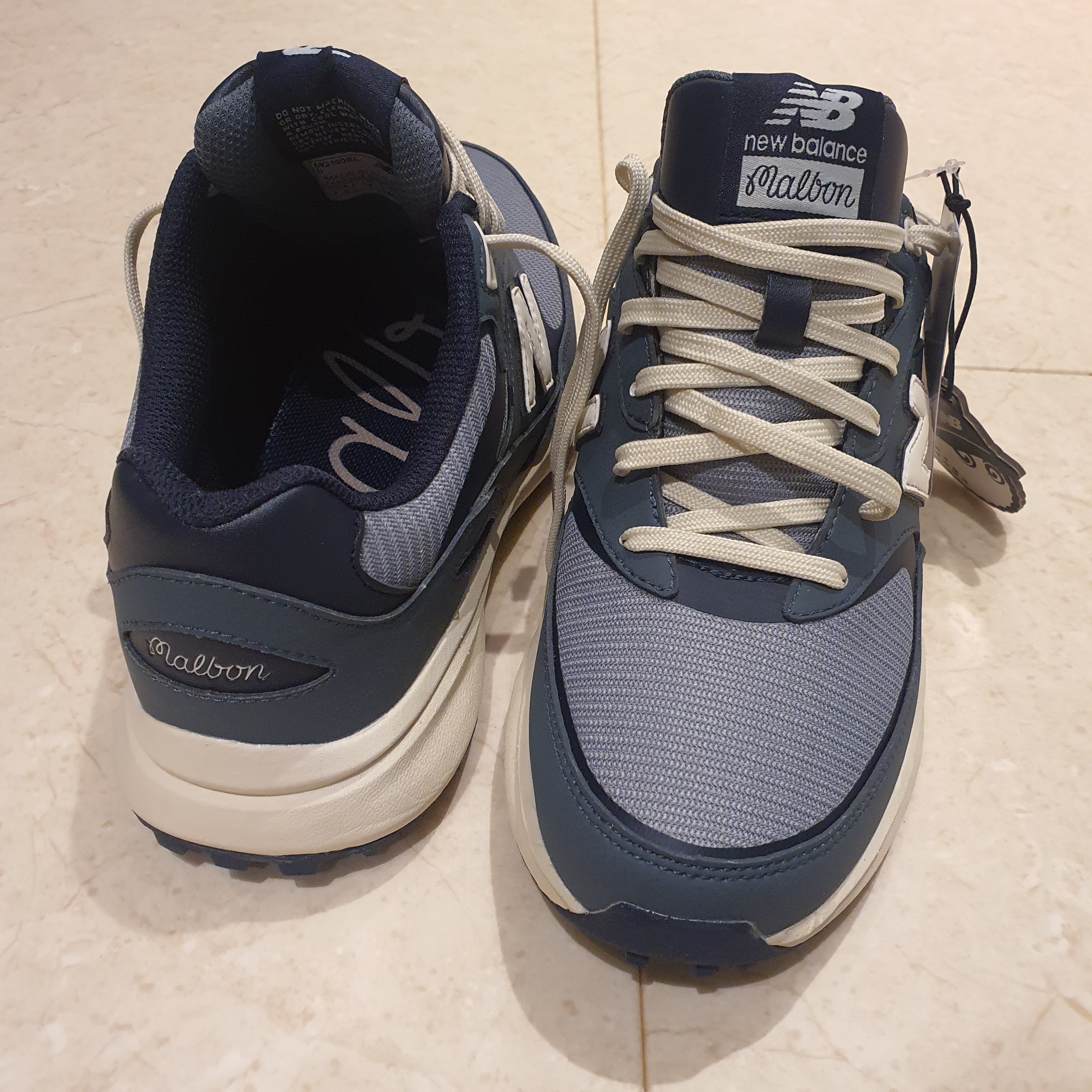 New Balance x Malbon Golf Heritage Blue 착용 스타일 - 2
