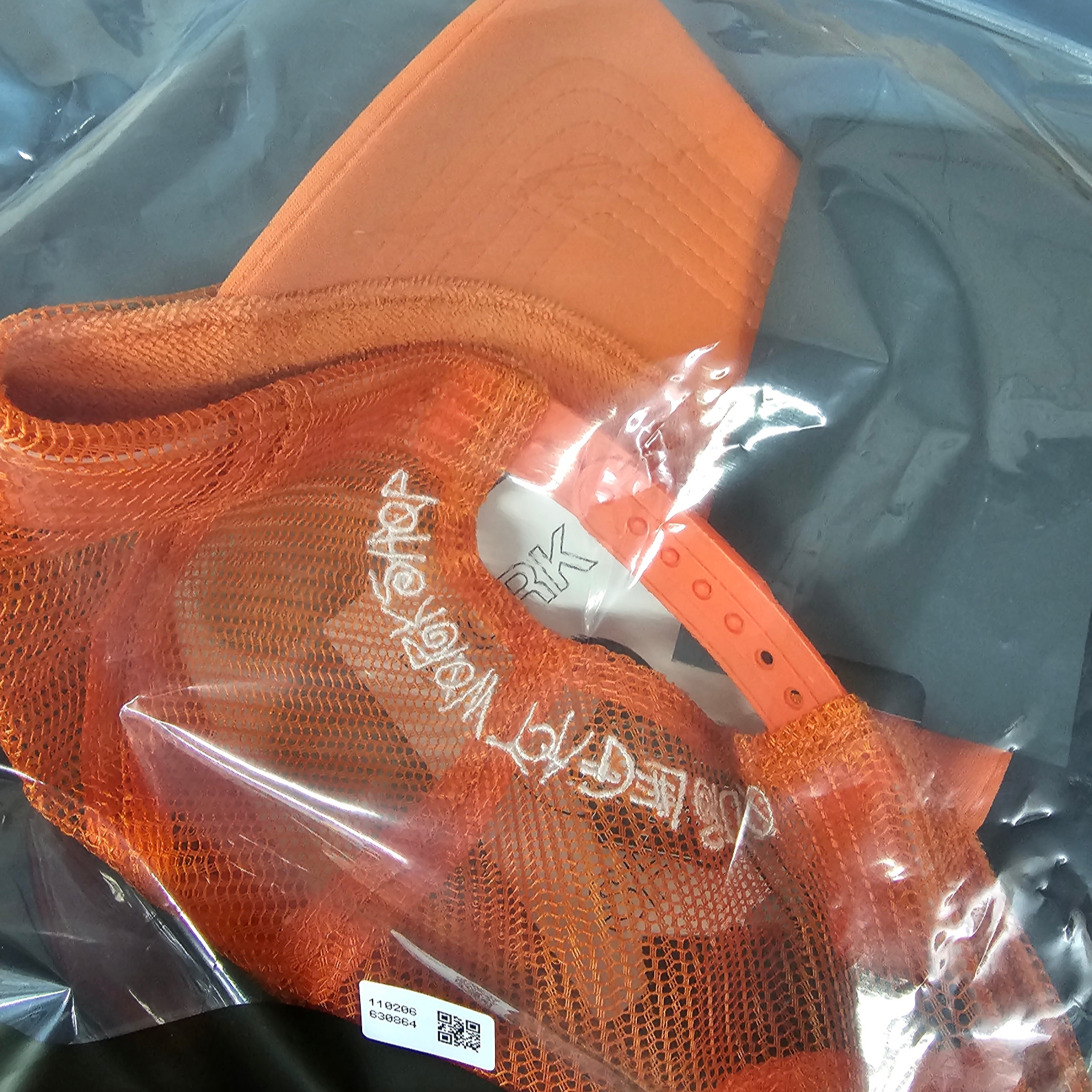 Stussy x Our Legacy Work Shop Trucker Cap Orange 착용 스타일