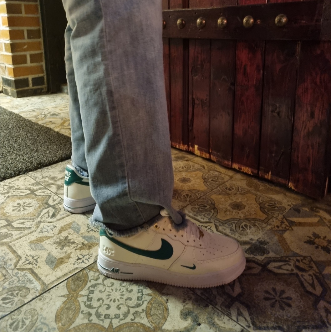 Nike Air Force 1 '07 LV8 40th Anniversary Join Forces Sail Malachite 착용 스타일
