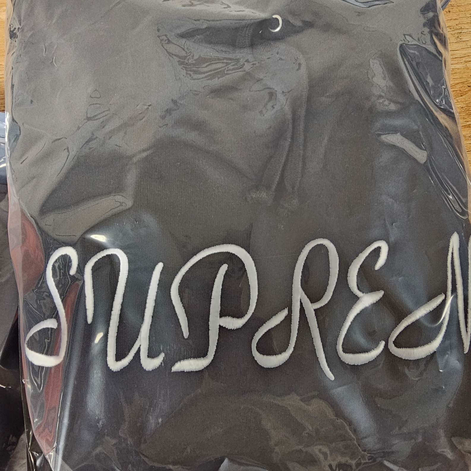 Supreme Script Hooded Sweatshirt Black - 23SS 착용 스타일