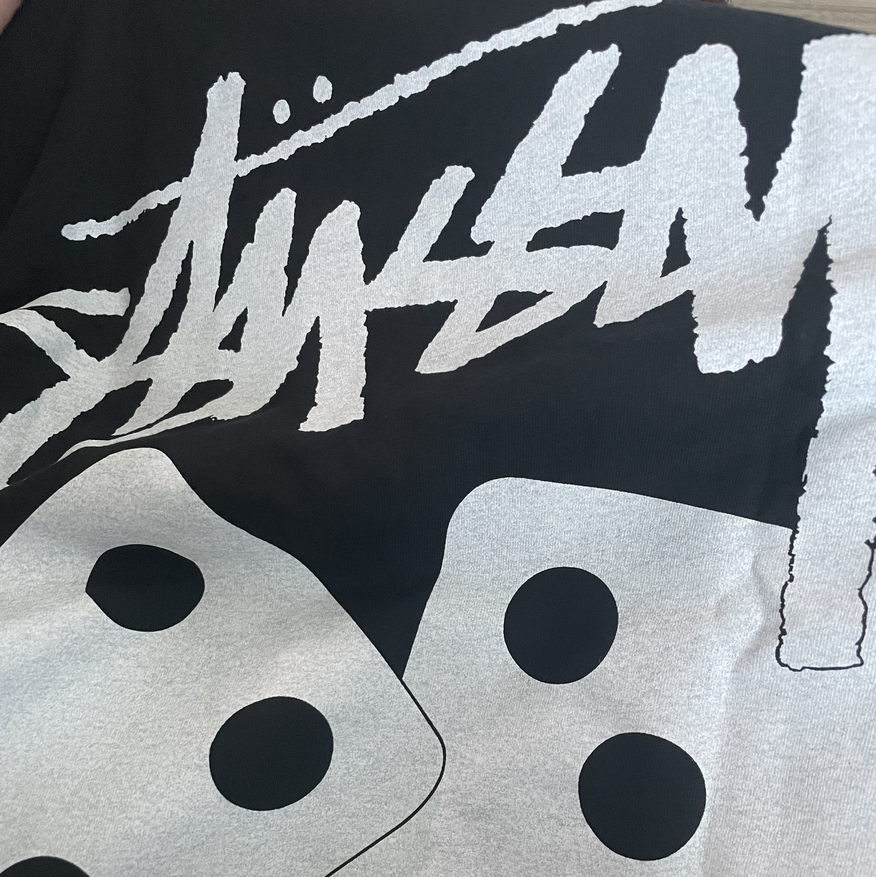 Stussy Dice Pigment Dyed T-Shirt Black 2023, Casetify x IAB Studio iPhone White Logo Impact Case Frost White 착용 스타일 - 1