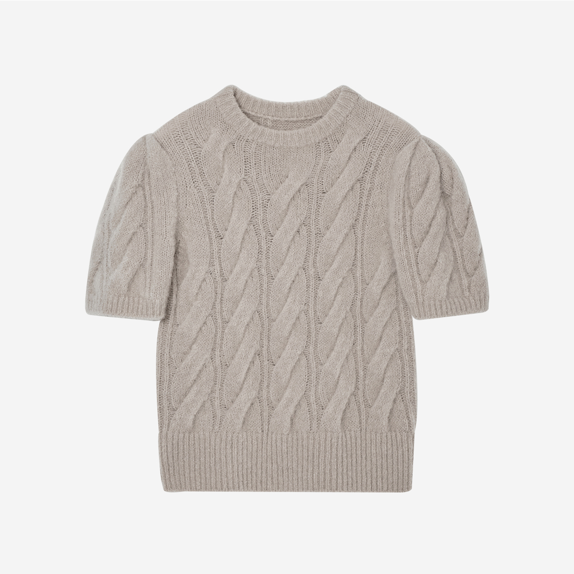 킨더살몬 우먼 릴리 하프 니트 라이트 그레이 - FW23(Kindersalmon Women Lily Half Knit Light Gray - FW23) - 1