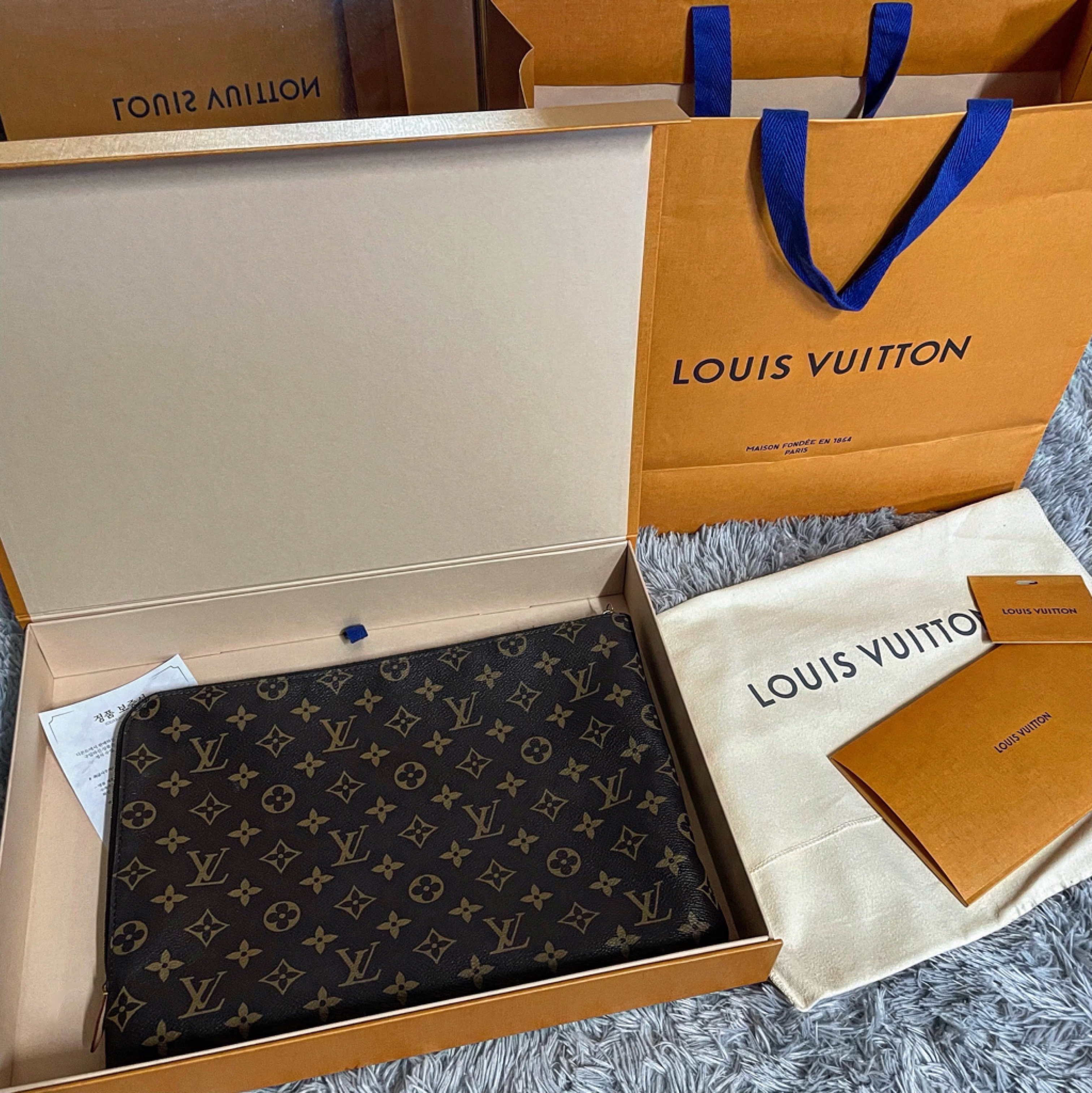 Louis Vuitton Etui Voyage MM Monogram 착용 스타일