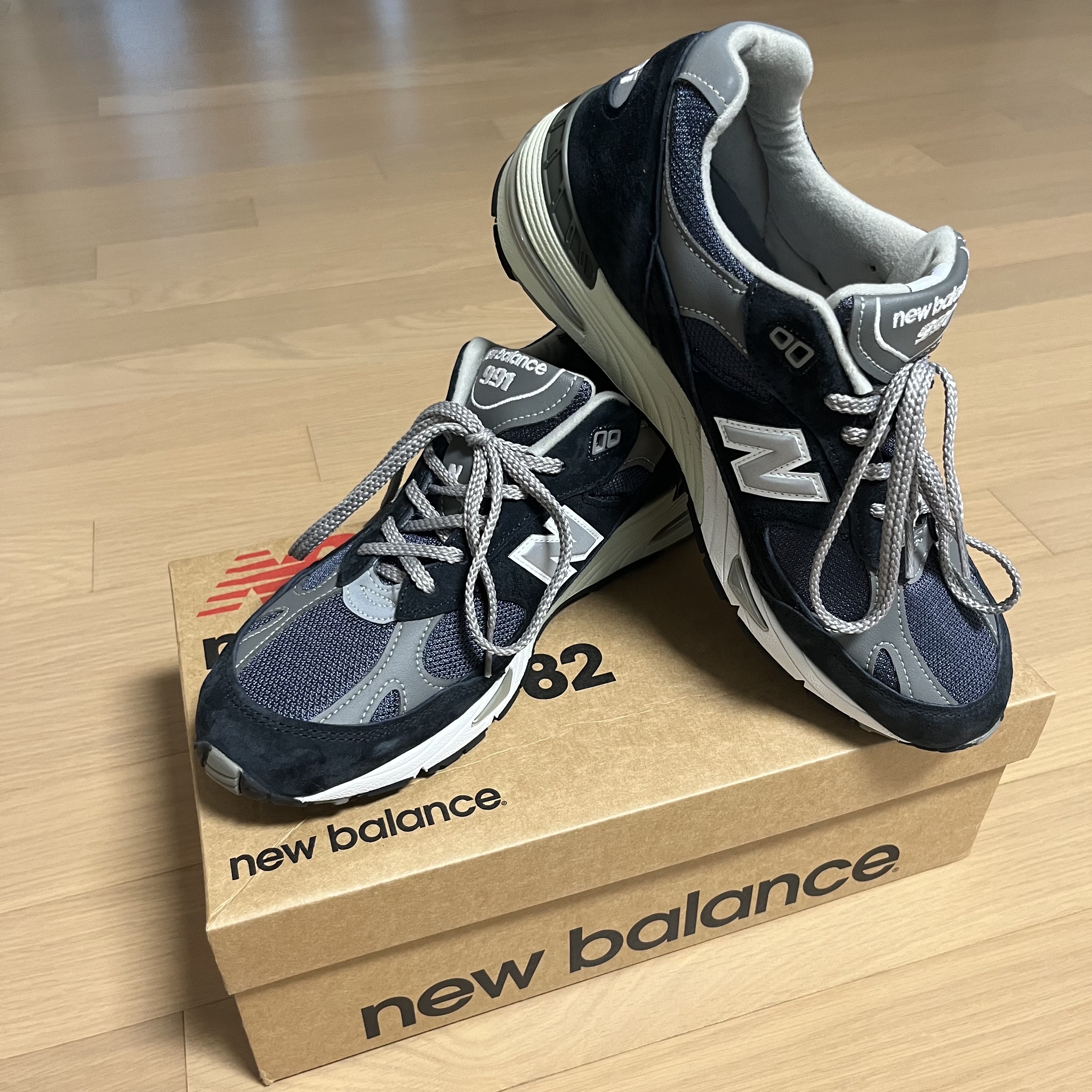 New Balance 991 Made in UK Navy 착용 스타일