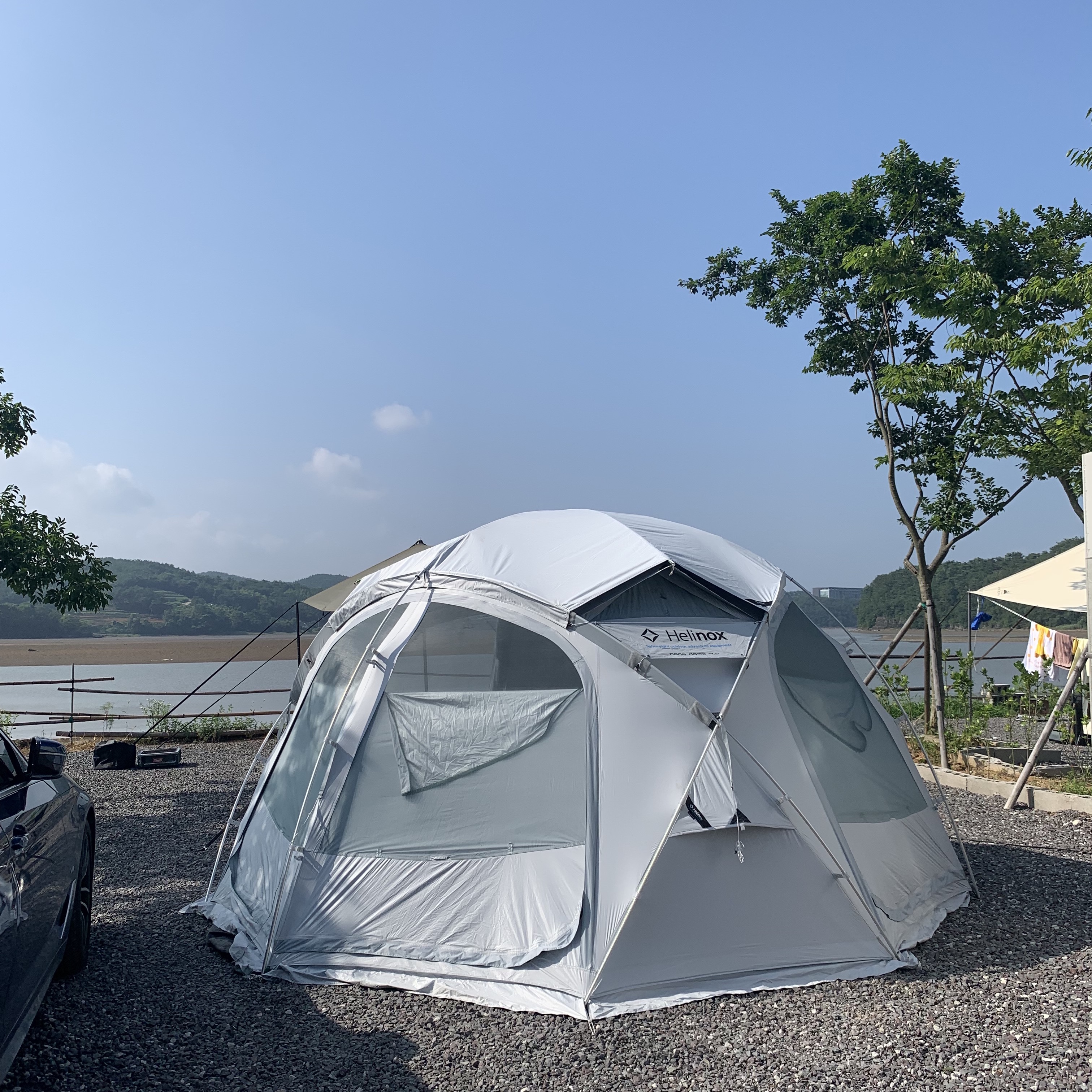 Helinox Nona Dome 4.0 Raw White 착용 스타일 - 3
