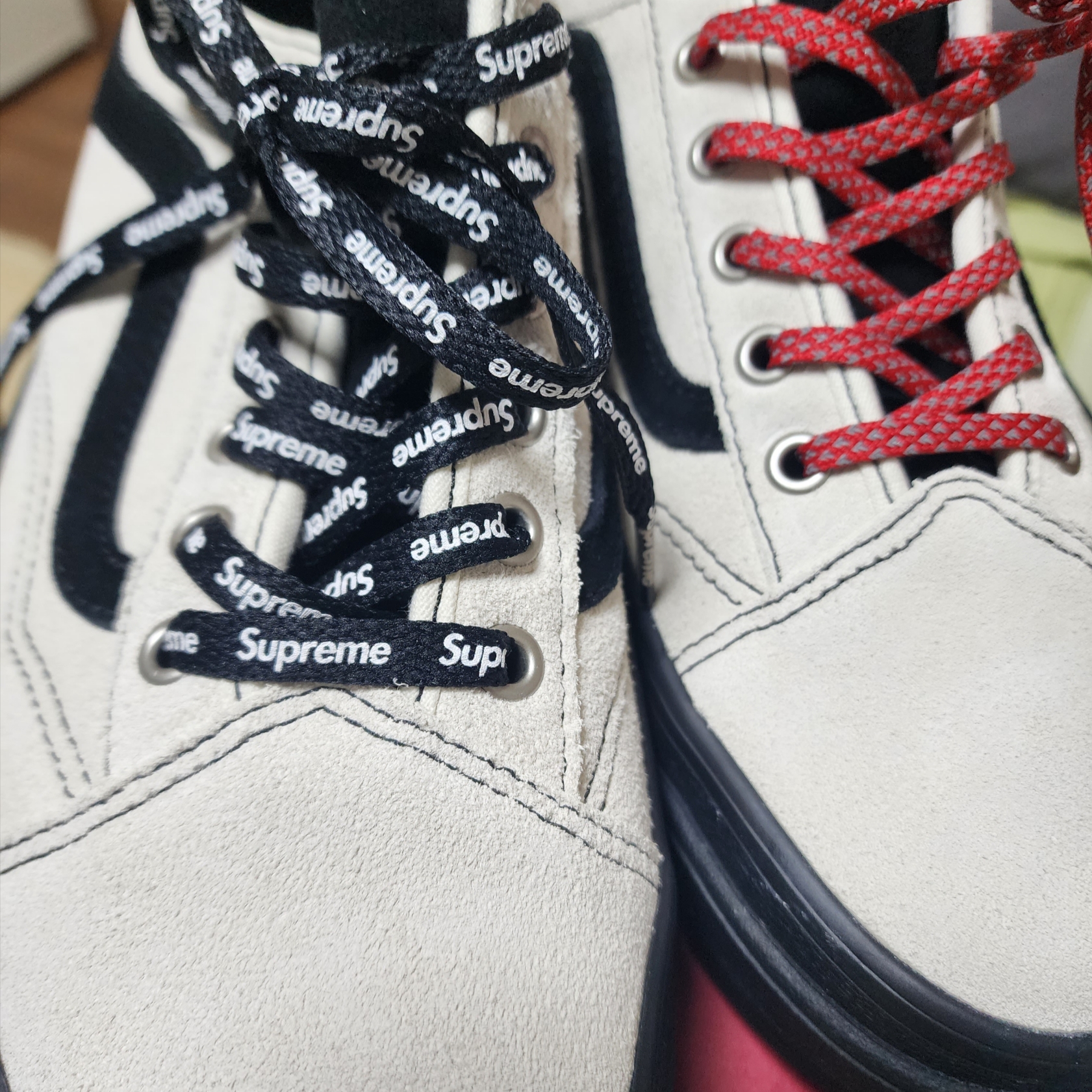 Vans Sentry Old Skool WC Marshmallow Black 착용 스타일 - 2