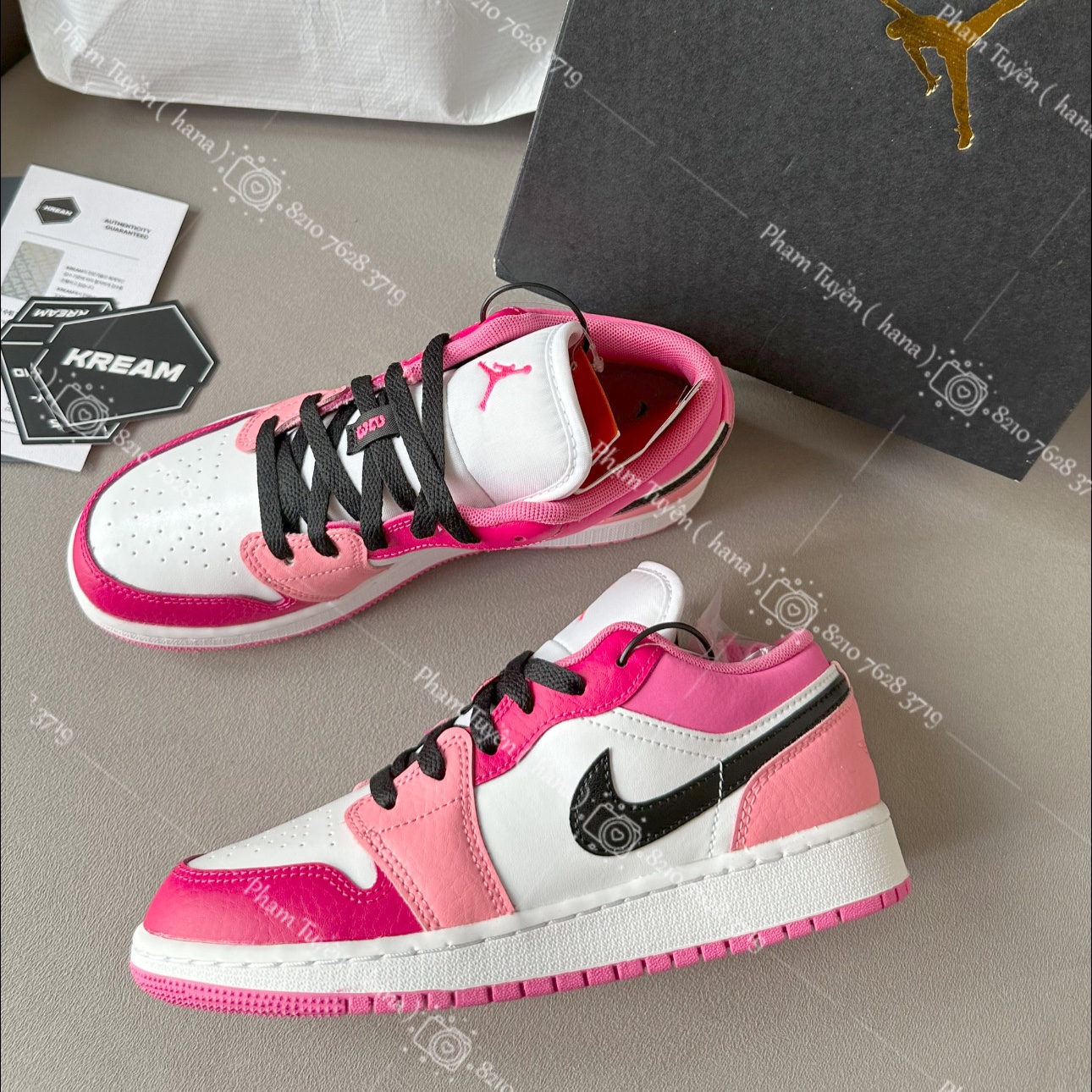 (GS) Jordan 1 Low Rush Pink 착용 스타일 - 4