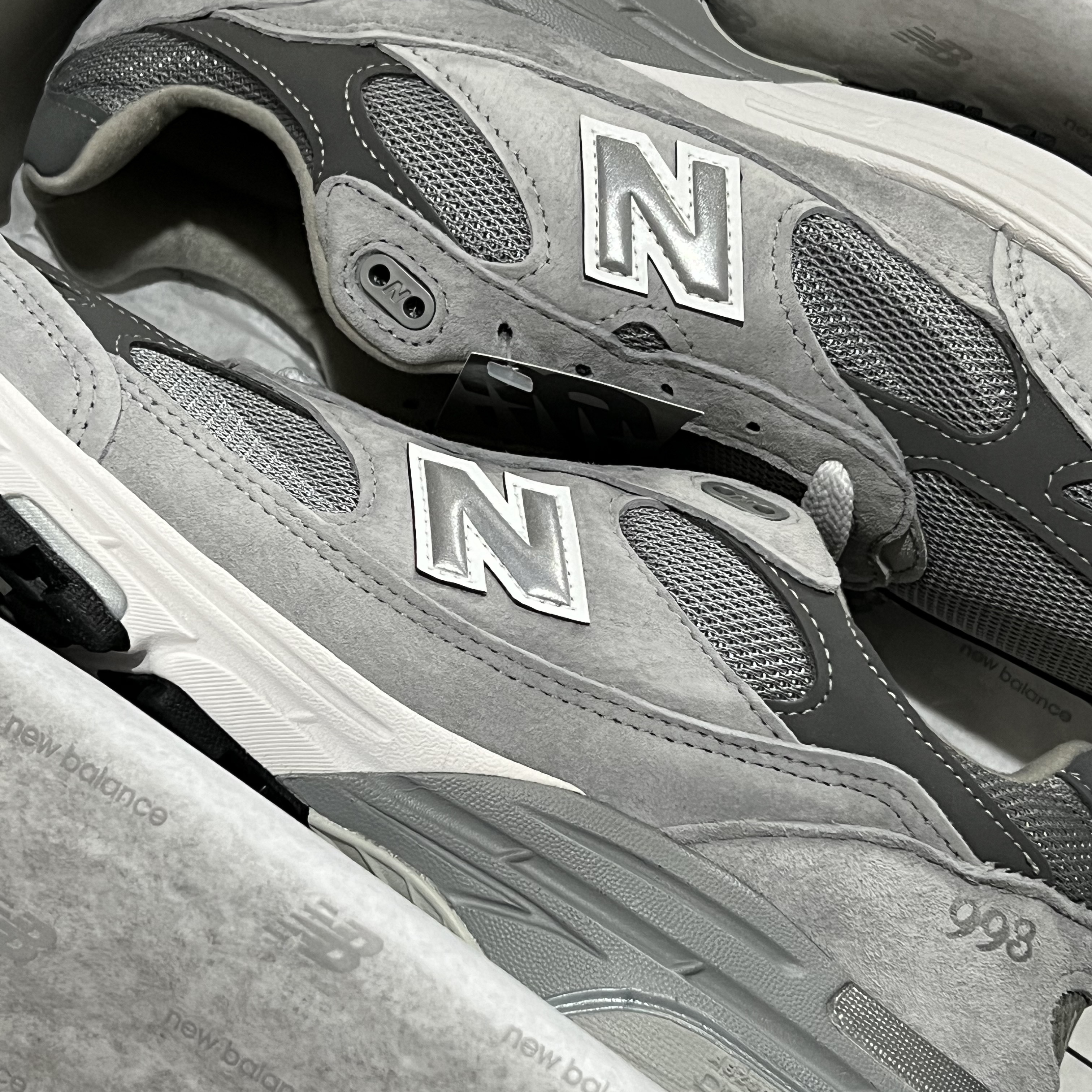 New Balance 993 Made in USA Grey - D Standard 착용 스타일 - 2