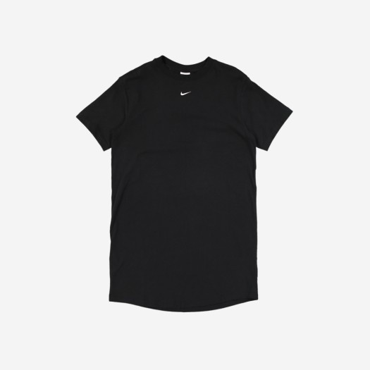 (W) 나이키 NSW 에센셜 숏슬리브 티셔츠 드레스 블랙 - 아시아