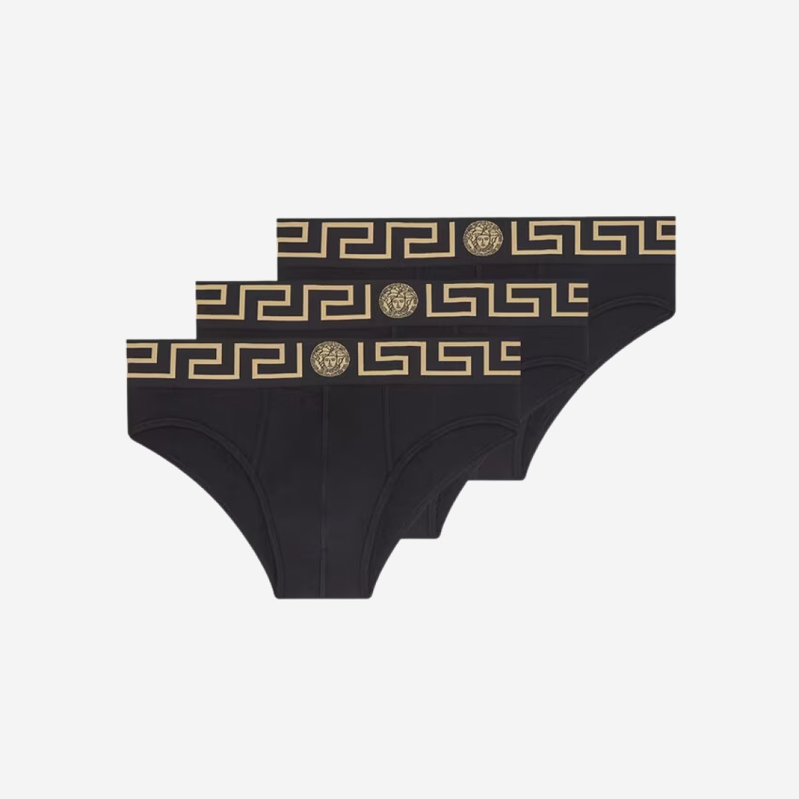 Versace Greca Border Briefs Black (3 Pack) 상세 이미지 2