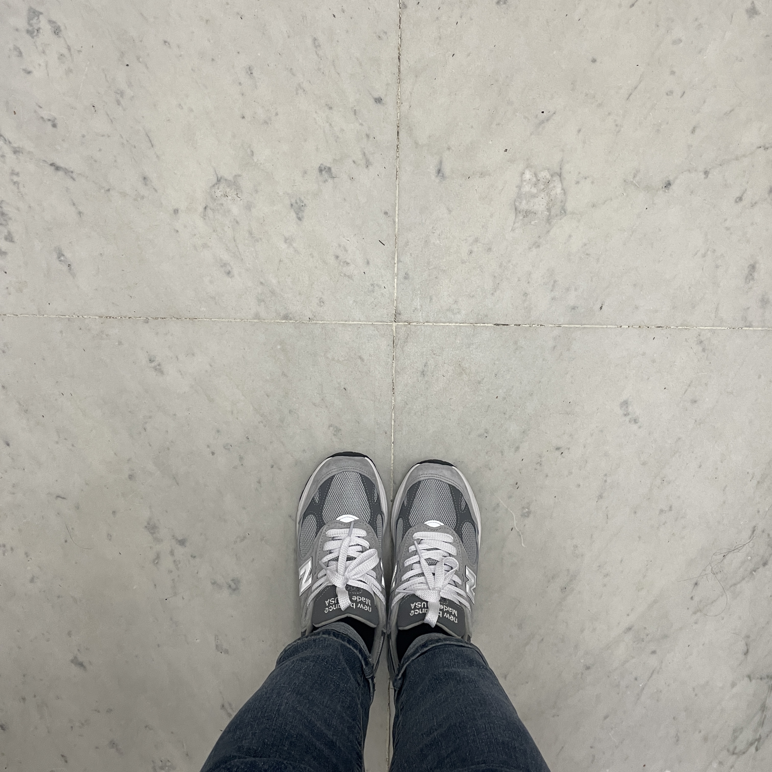 New Balance 993 Made in USA Grey - D Standard 착용 스타일 - 1