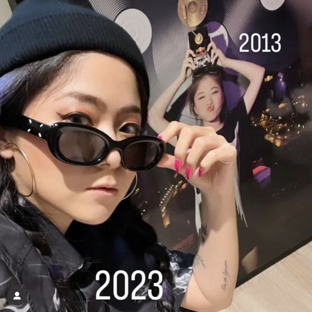 Gentle Monster x Maison Margiela MM004 Black Black 착용 스타일 - 5
