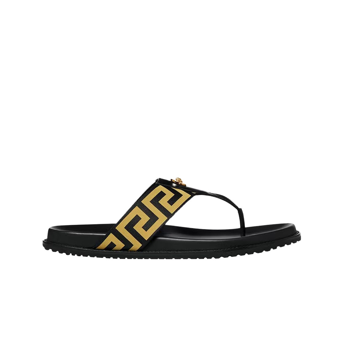 Versace Medusa Greca Sandals Black Gold 상세 이미지 1