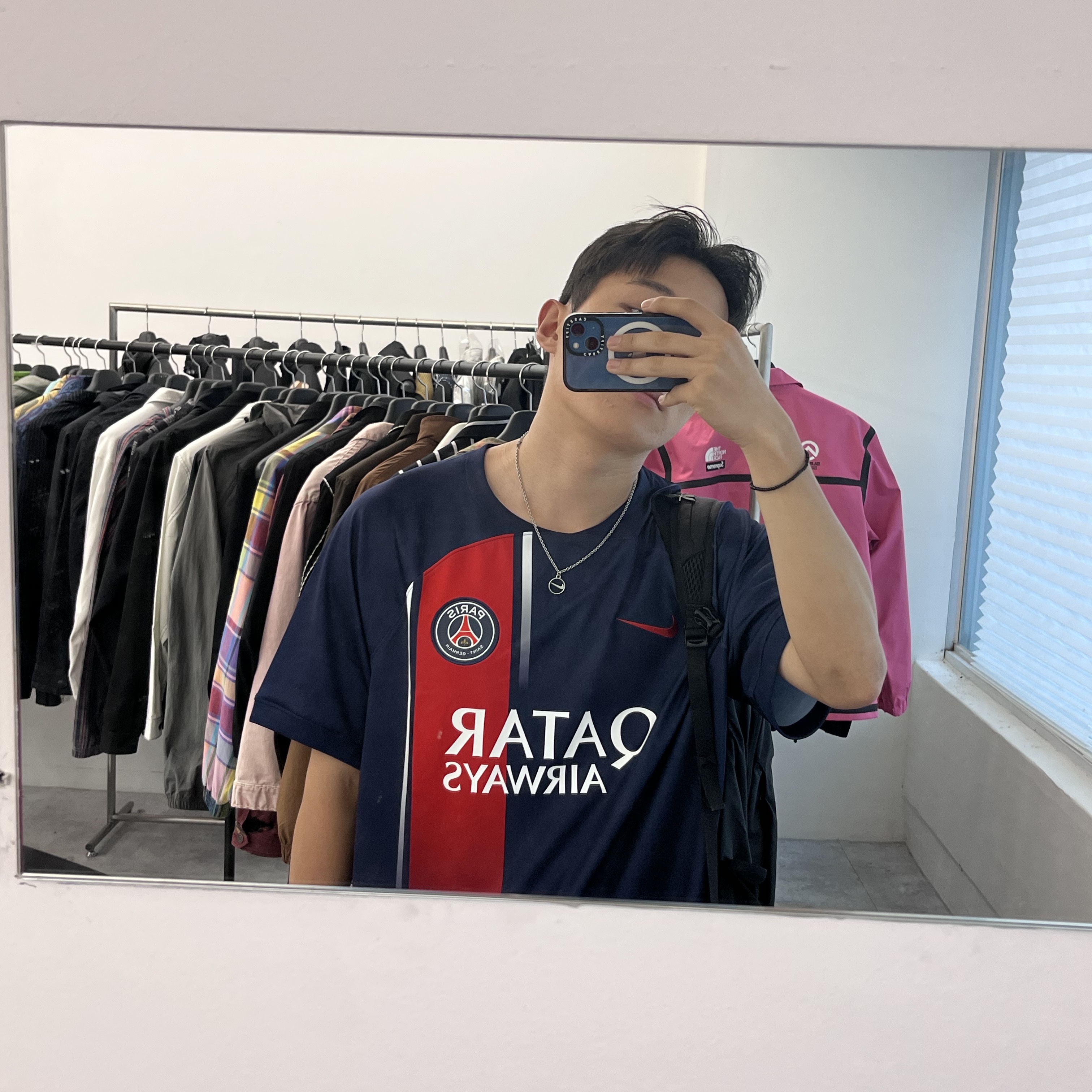 Nike Paris Saint-Germain 2023/24 Dri-Fit Stadium Home Jersey Midnight Navy (Non Marking Ver.) 착용 스타일 - 1