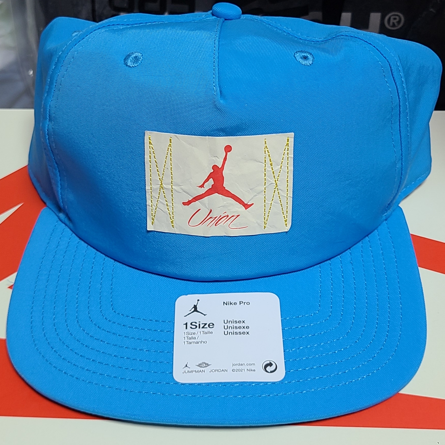 Jordan x Union Cap Equater Blue 착용 스타일 - 1