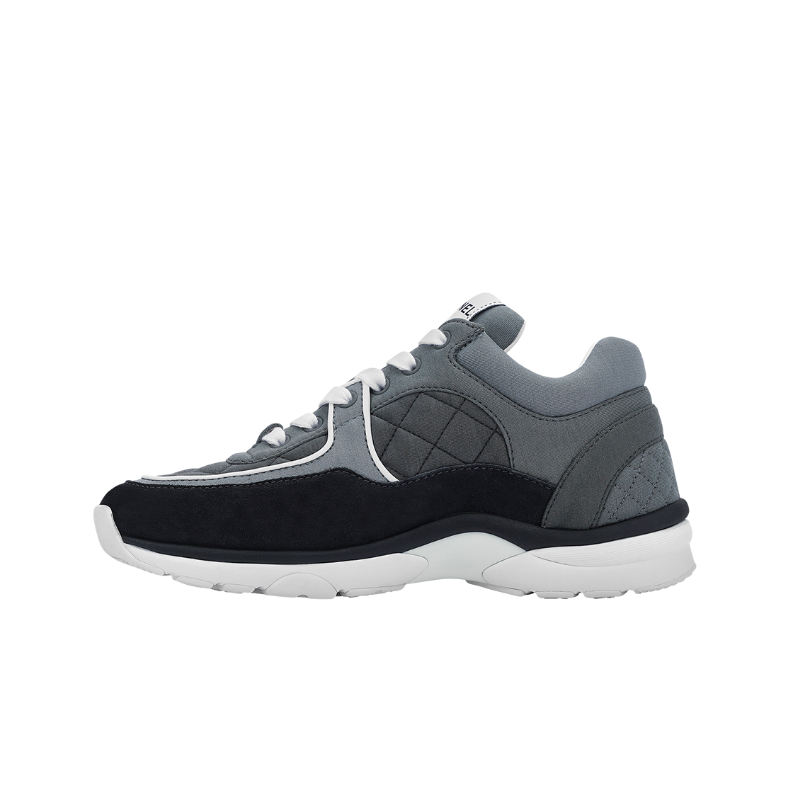 (W) 샤넬 스니커즈 패브릭 스웨이드 카프스킨 & 다크 그레이((W) Chanel Sneakers Fabric Suede Calfskin & Dark Grey) - 2
