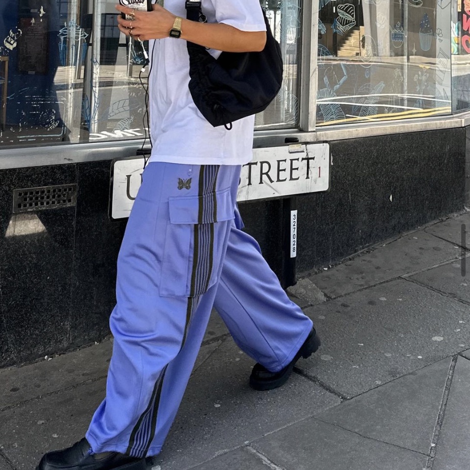 Needles x Purple Things H.D. BDU Track Pants Poly Smooth Lavender 착용 스타일