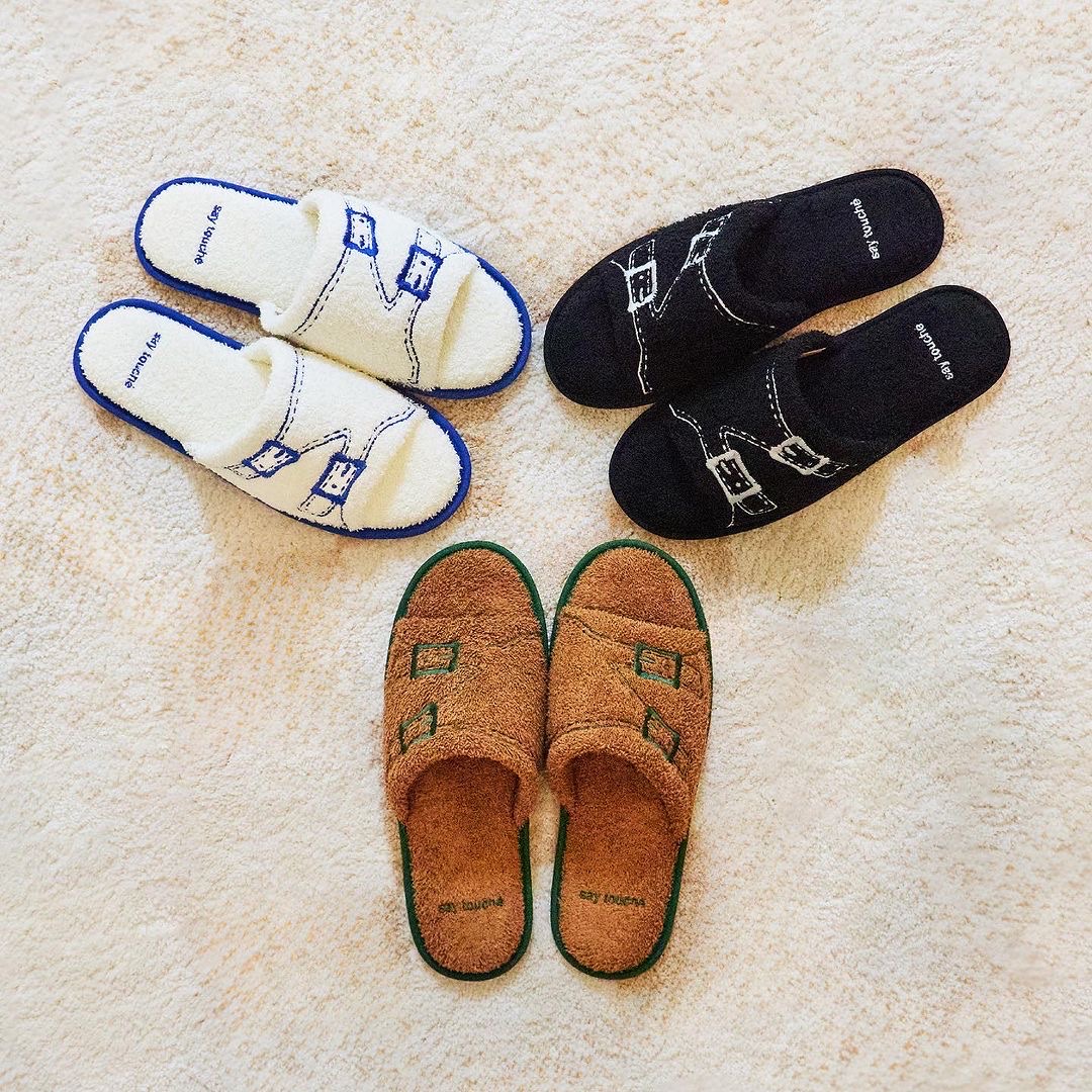 Say Touche Buckle Room Shoes Brown 착용 스타일 - 3