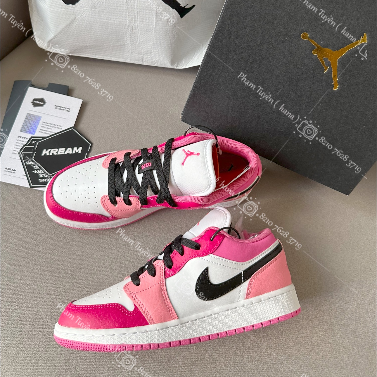 (GS) Jordan 1 Low Rush Pink 착용 스타일 - 2