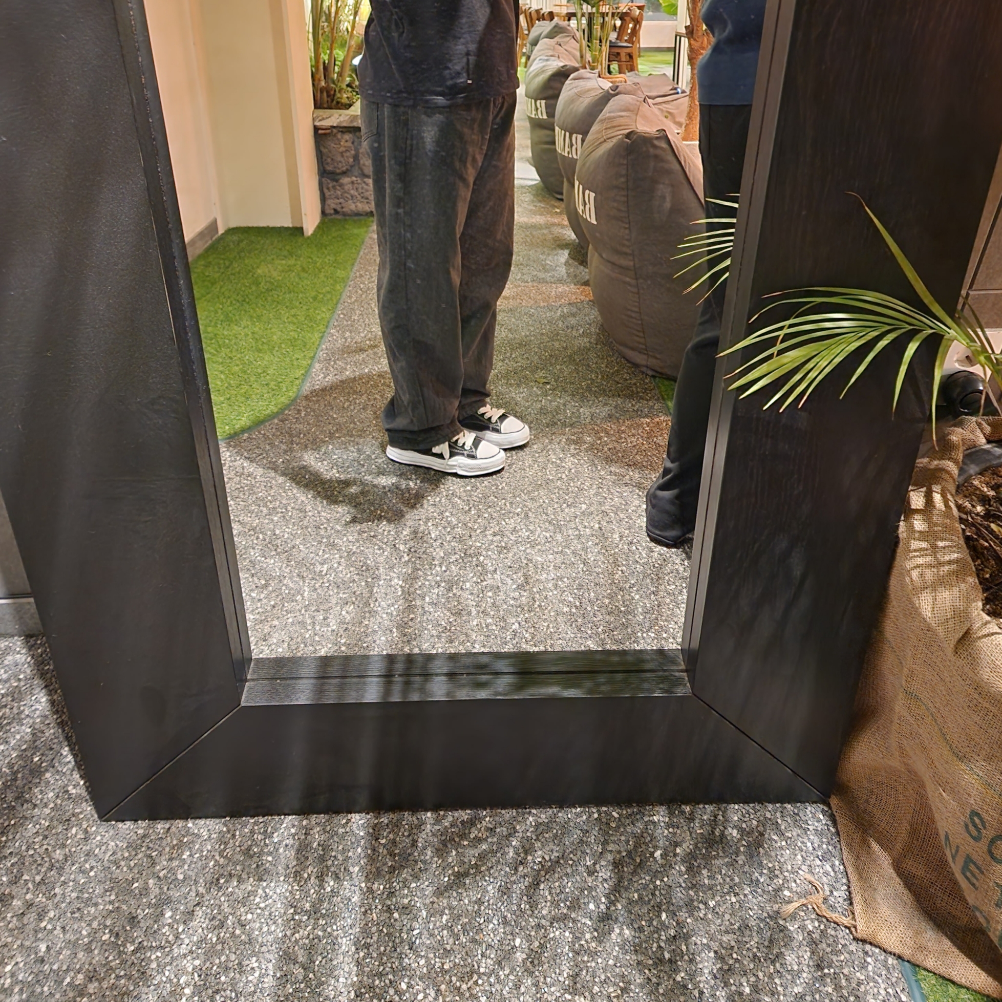 Maison Mihara Yasuhiro Peterson OG Sole Canvas Low Sneakers Black 착용 스타일