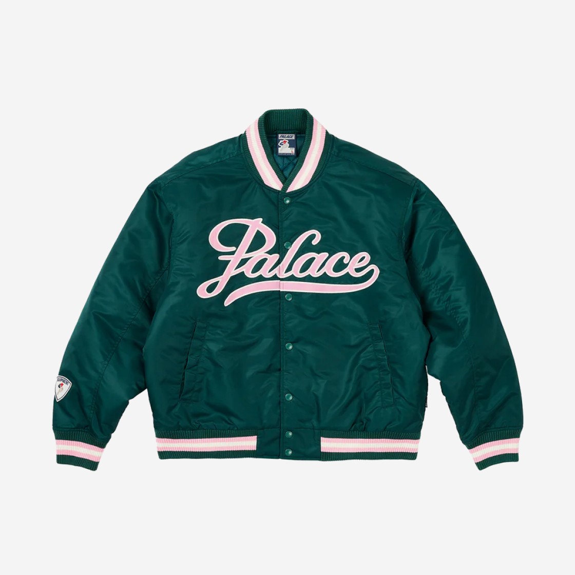 Palace Satin The Arena Jacket Green - 23FW 상세 이미지 1