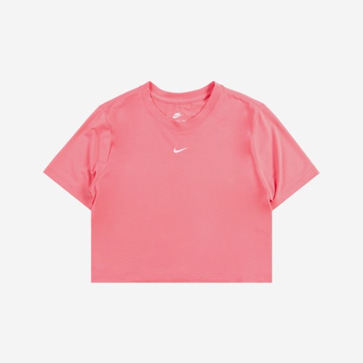 (W) 나이키 NSW 에센셜 슬림핏 크롭 티셔츠 코랄 초크 - 아시아