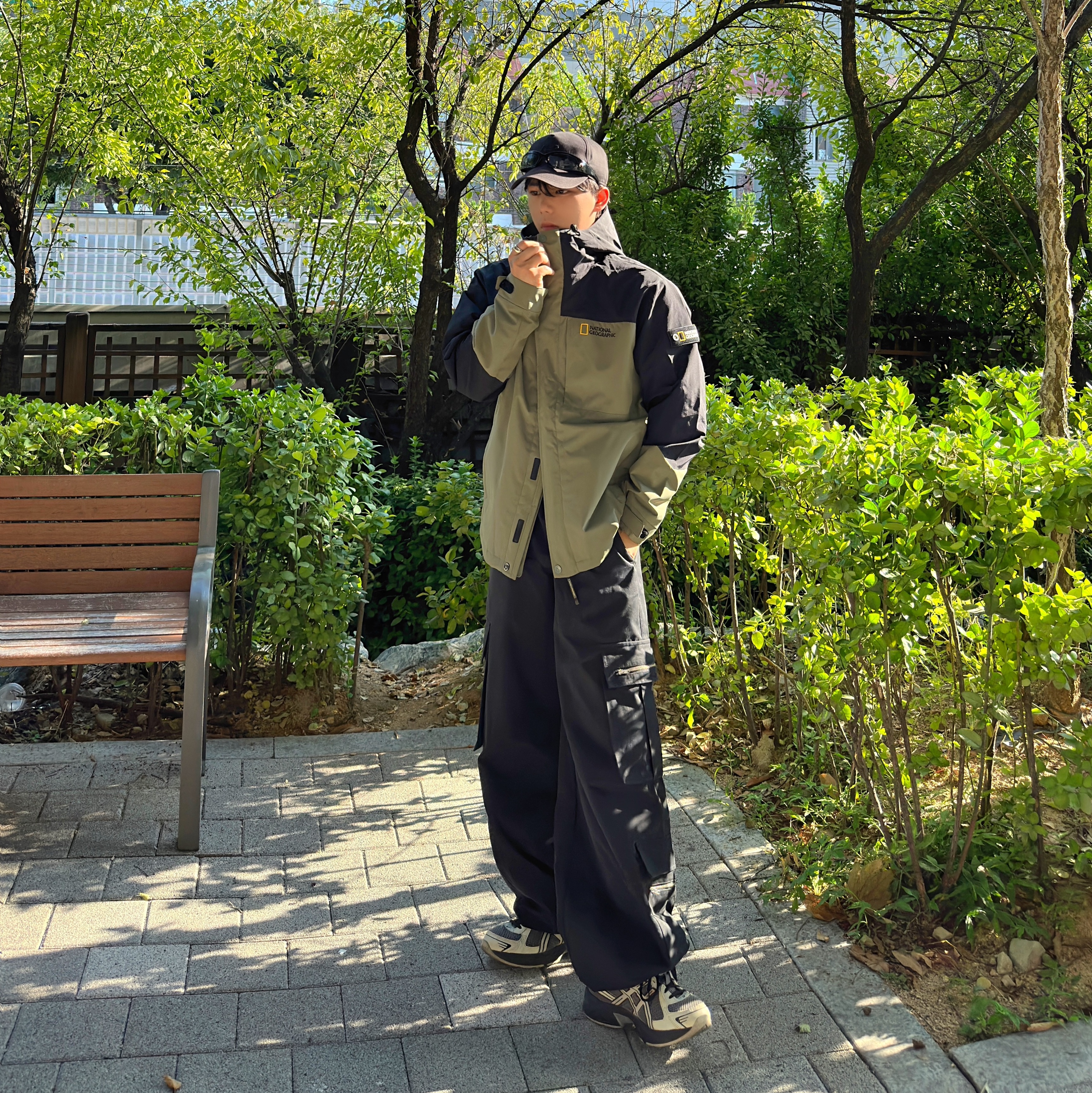 Asics x I4P Gel-1130 Mink Glacier Grey, C.P. Company Goggle Back Logo Cap Black - 21SS 착용 스타일 - 4