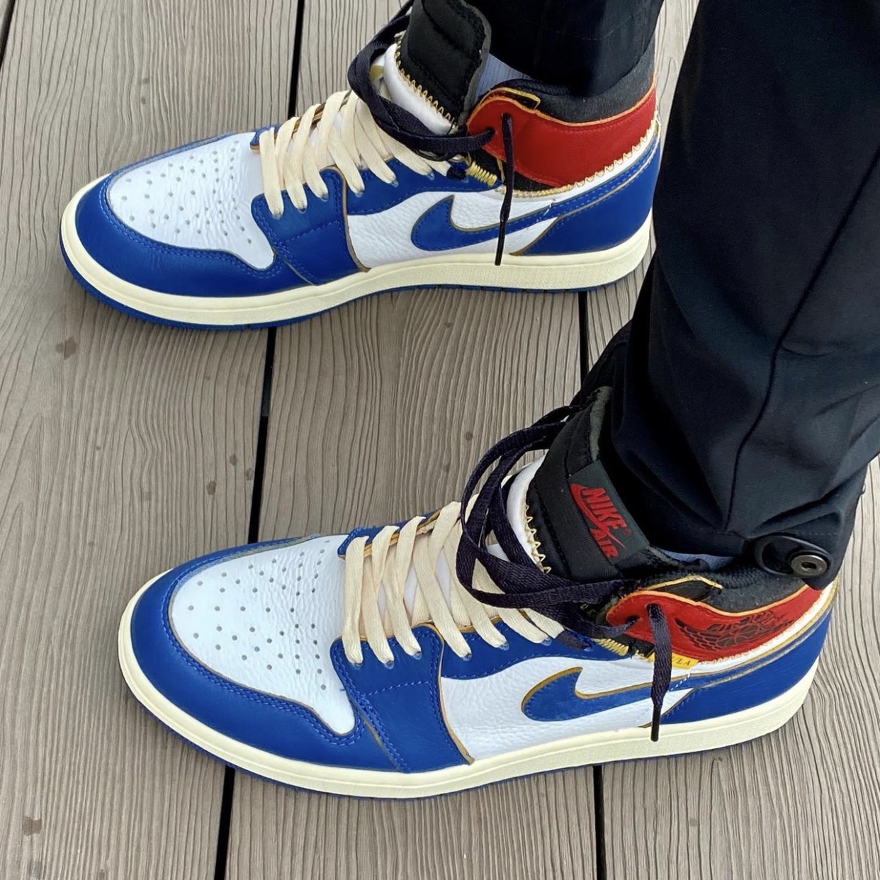 Jordan 1 x Union Retro High Blue Toe 착용 스타일