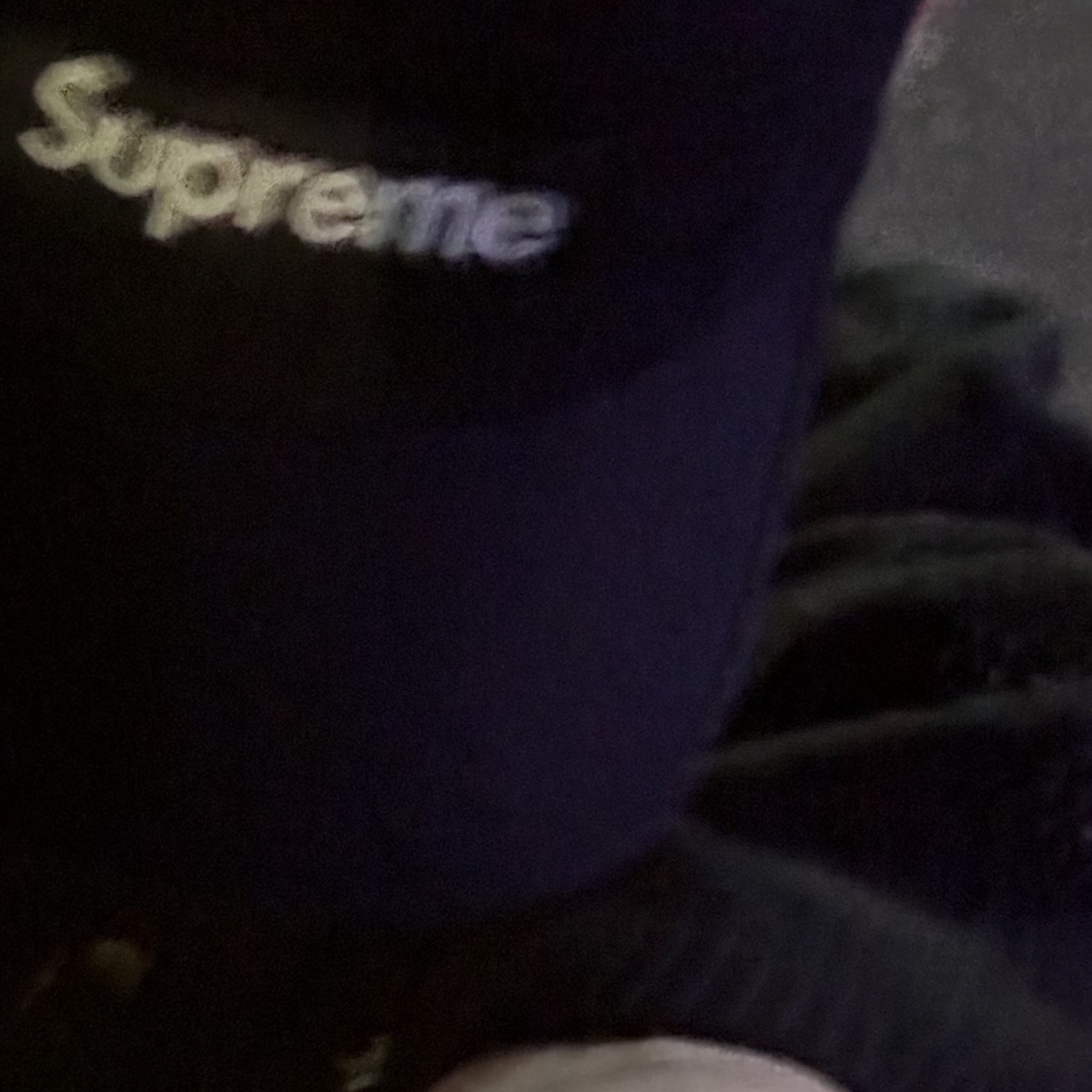 Supreme Lasered Twill Camp Cap Black - 23SS 착용 스타일 - 2