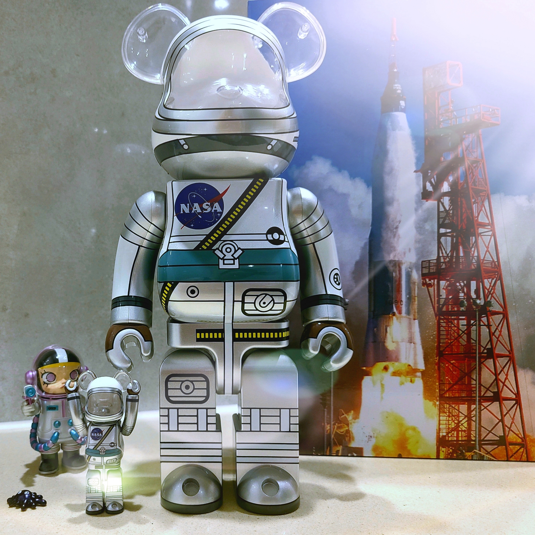 Bearbrick Project Mercury Astronaut 100% & 400% Set 착용 스타일 - 1