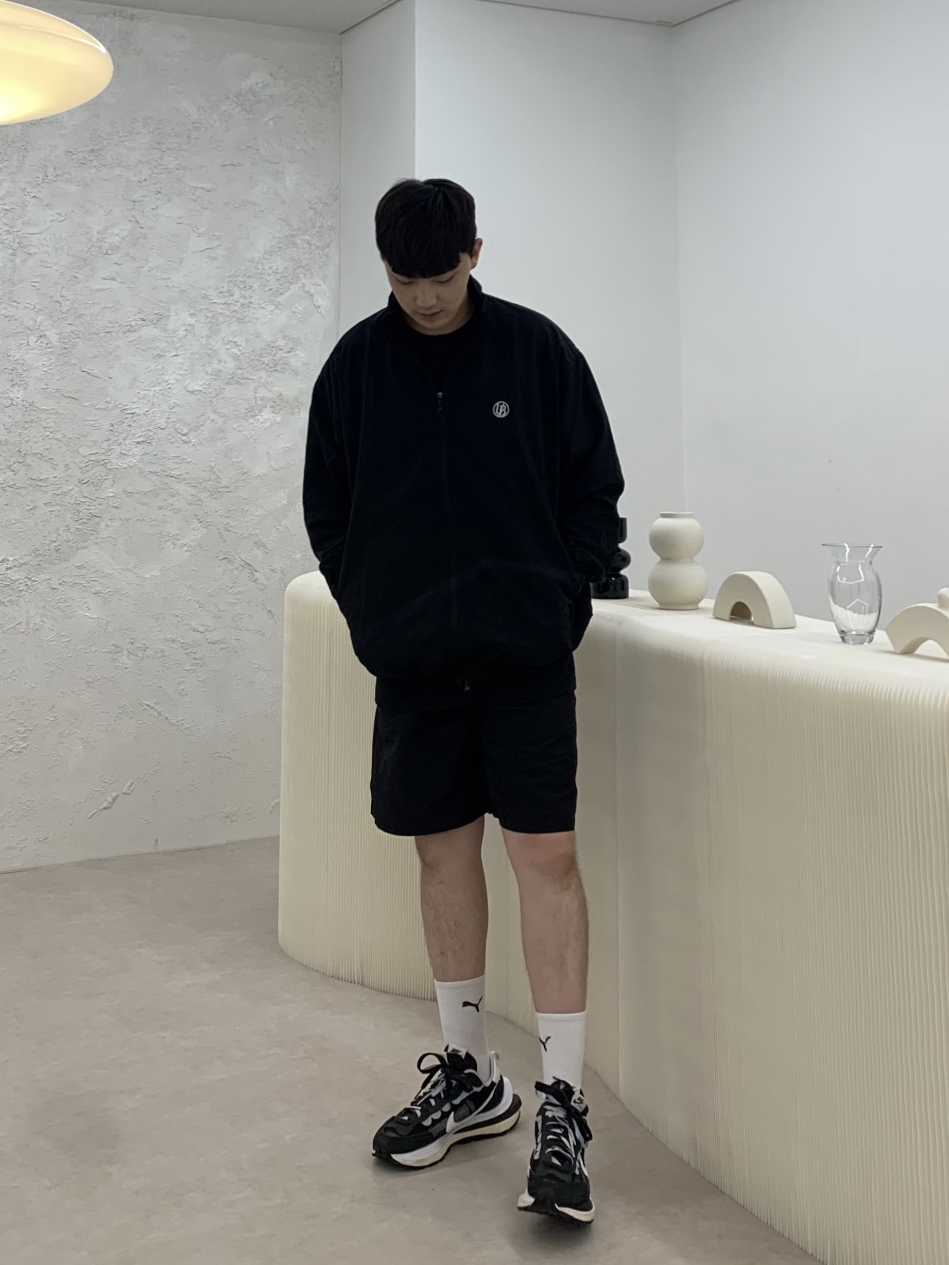 Nike x Sacai VaporWaffle Black White 착용 스타일