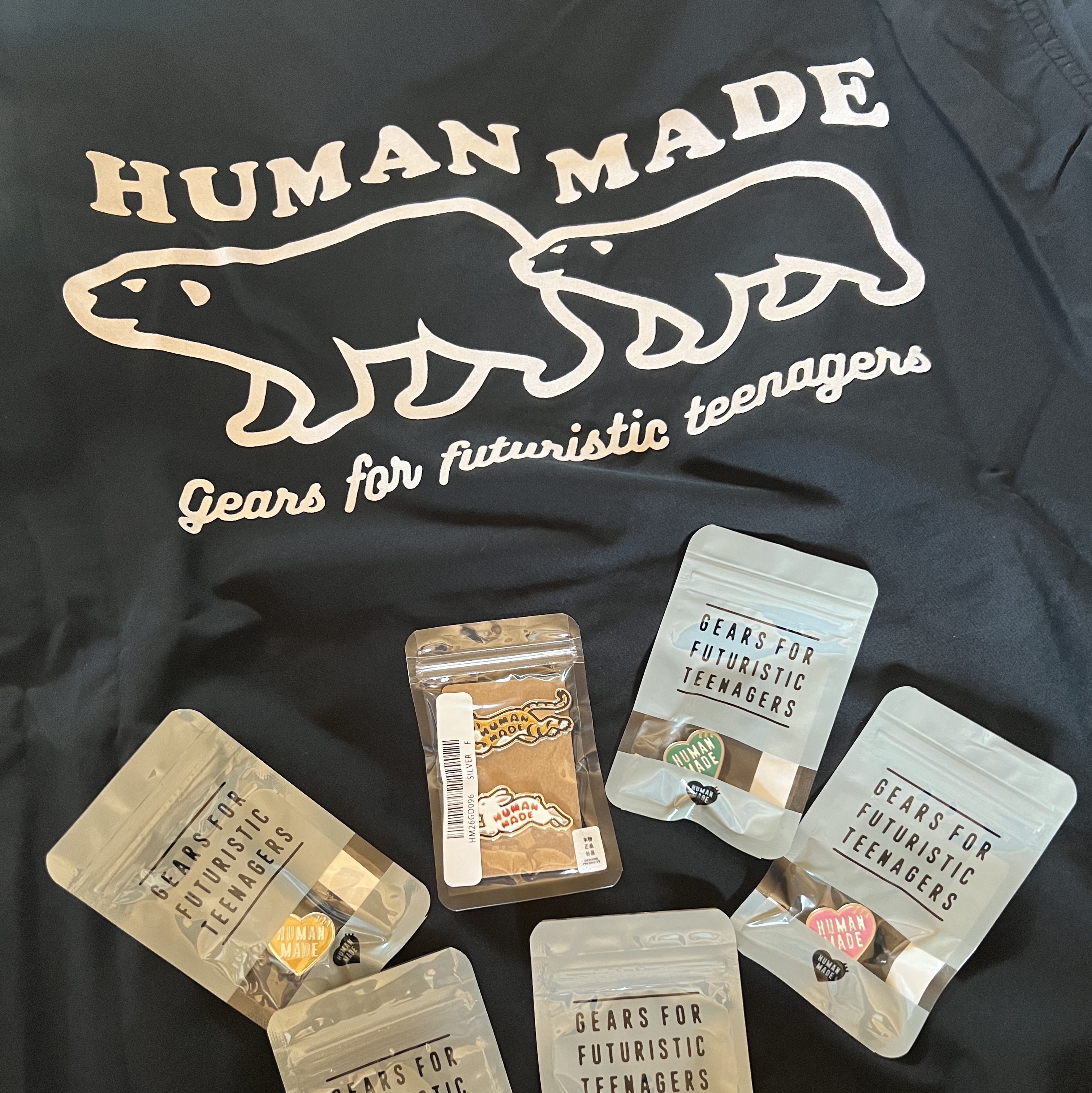 Human Made Animal Pin Set #1 Silver 착용 스타일