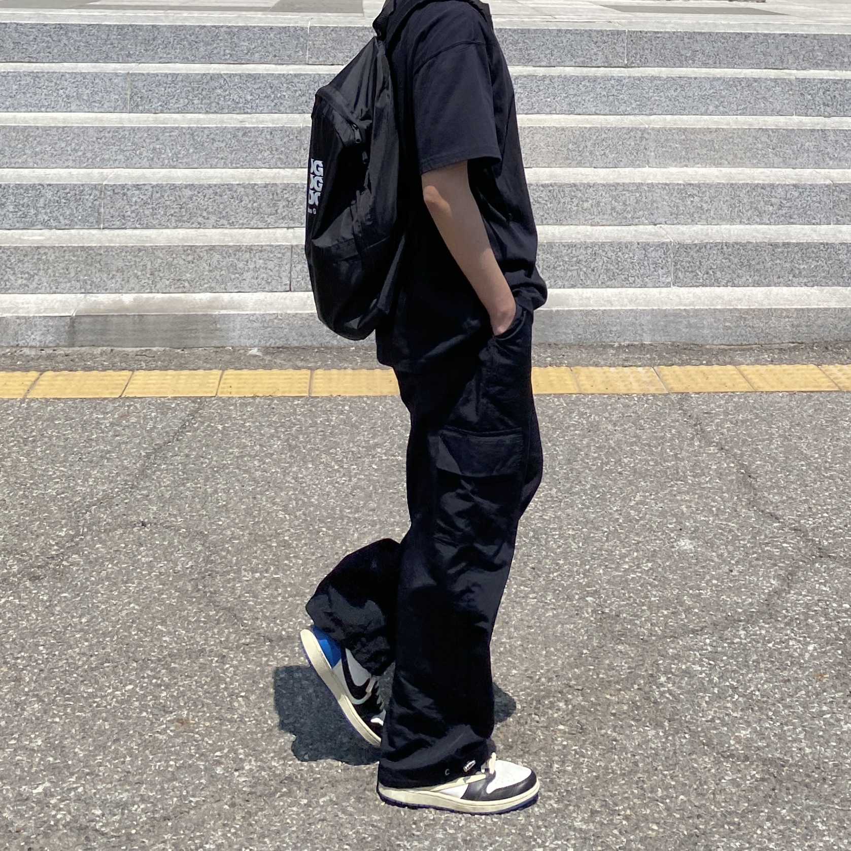 Nike x Stussy WT T-Shirt Black - US/EU, Nike x Stussy WT T-Shirt Black - Asia 착용 스타일 - 2