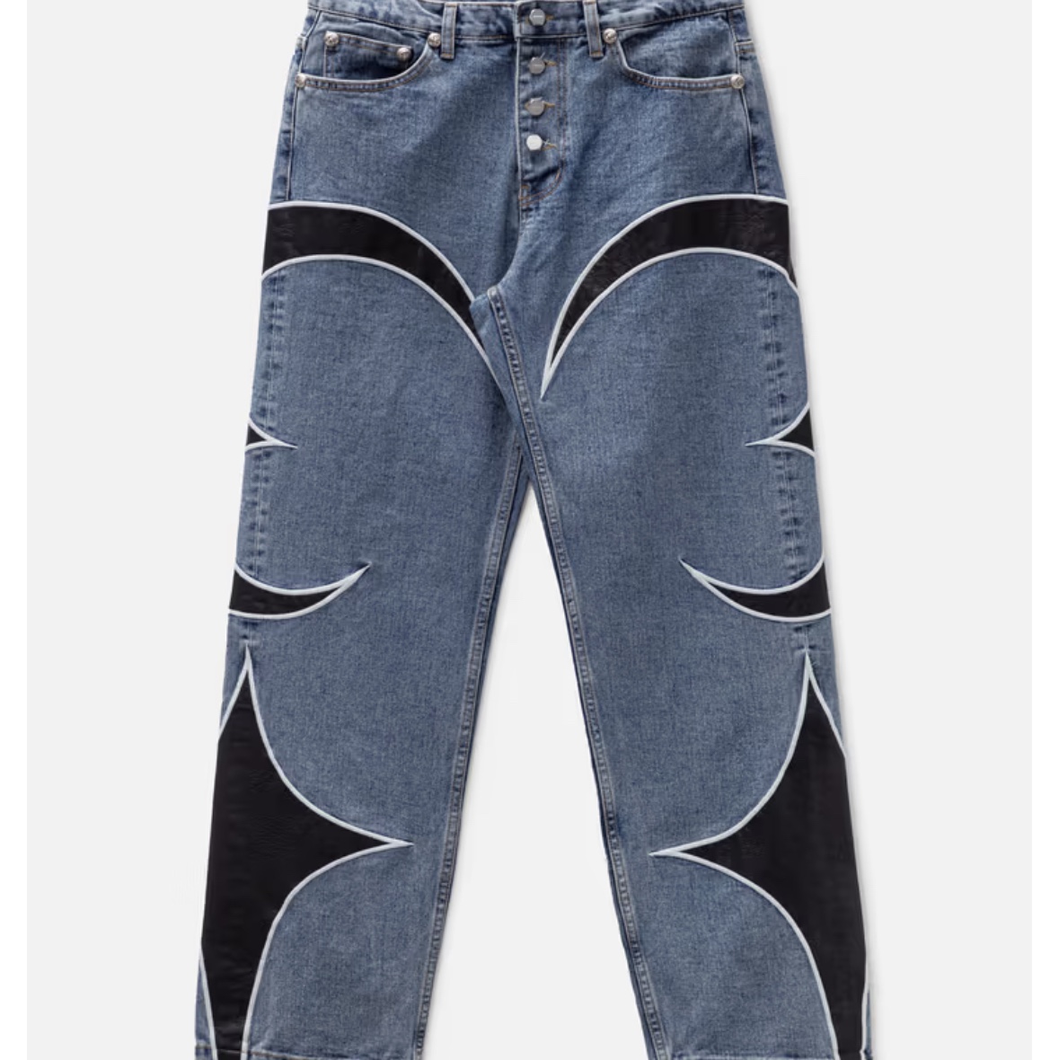 Thug Club Leather Washing Pants Denim 착용 스타일 - 2